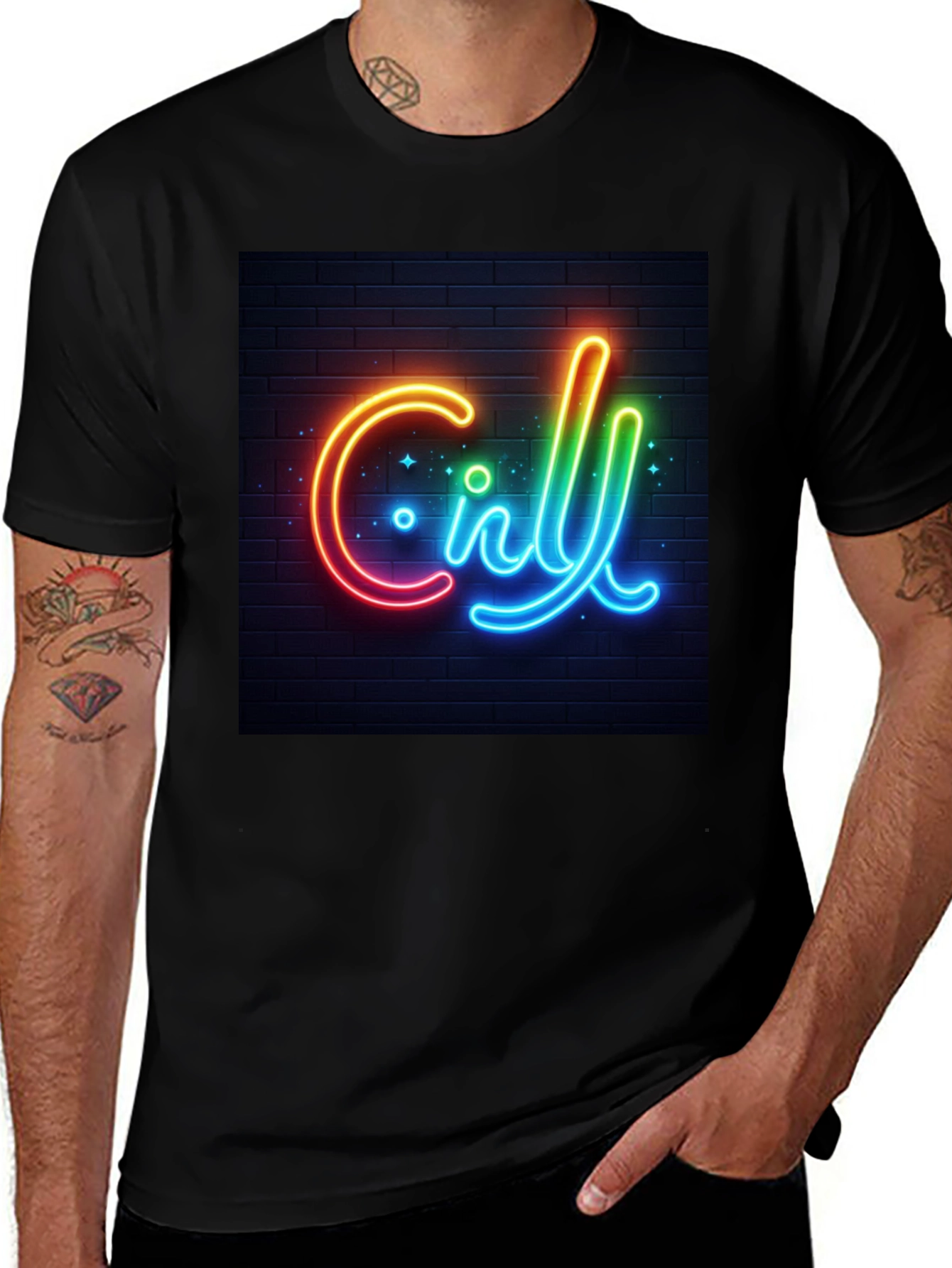 Variant 11 of Chill Neon Graphic T-Shirt
