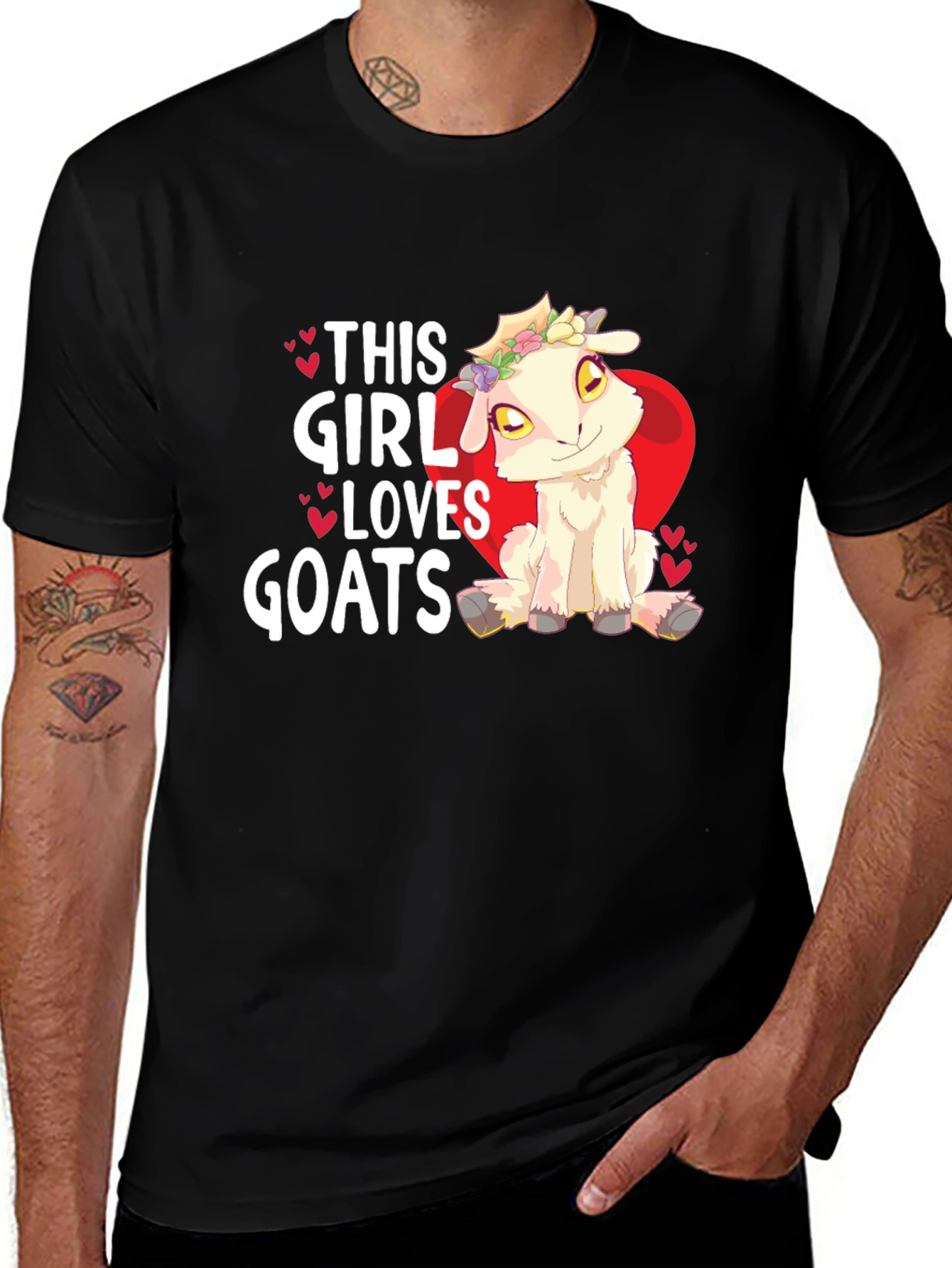 Variant 27 of This Girl Loves Goats T-Shirt - Cute Animal Design