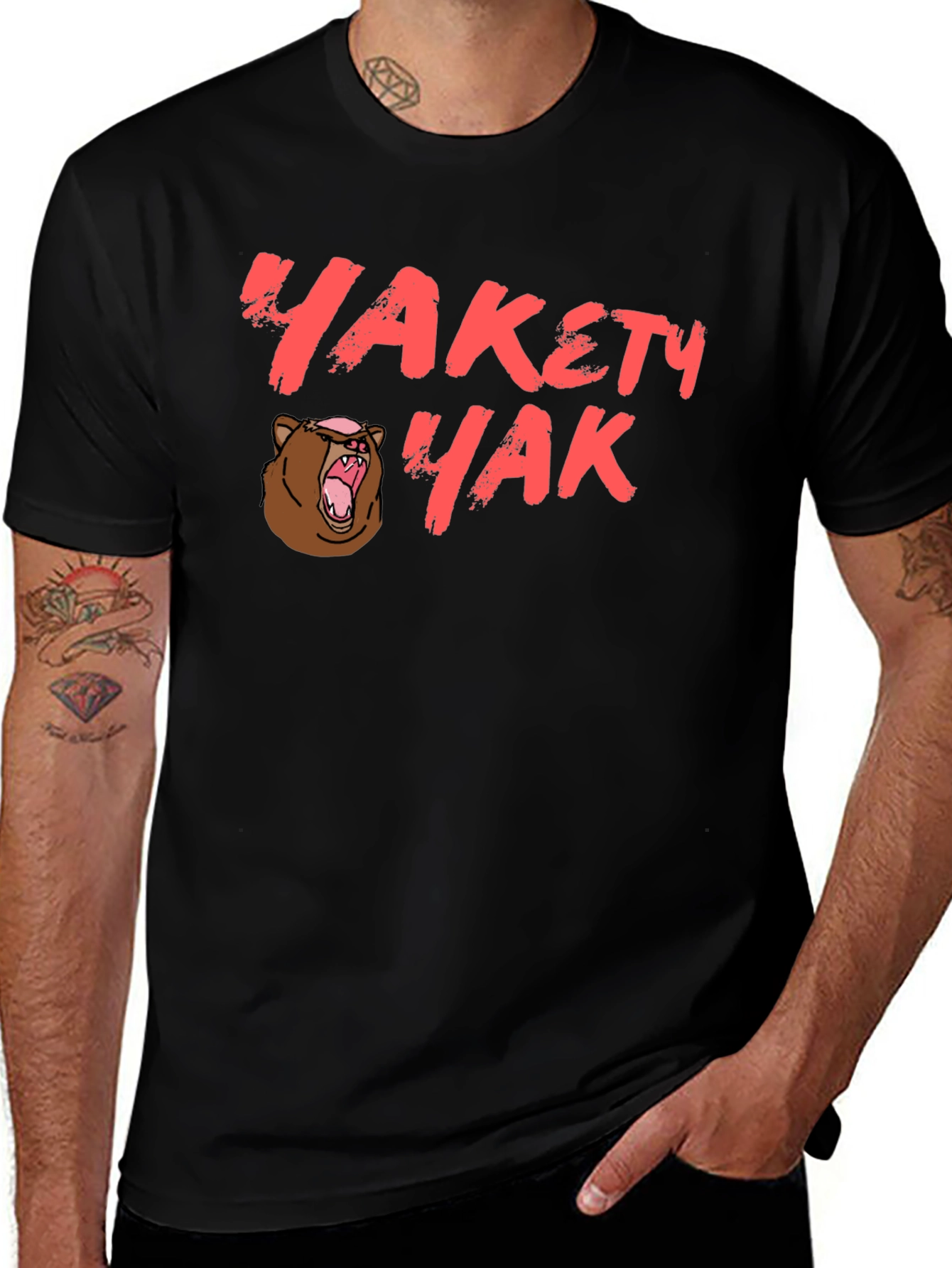Yakety Yak Bear Black T-Shirt