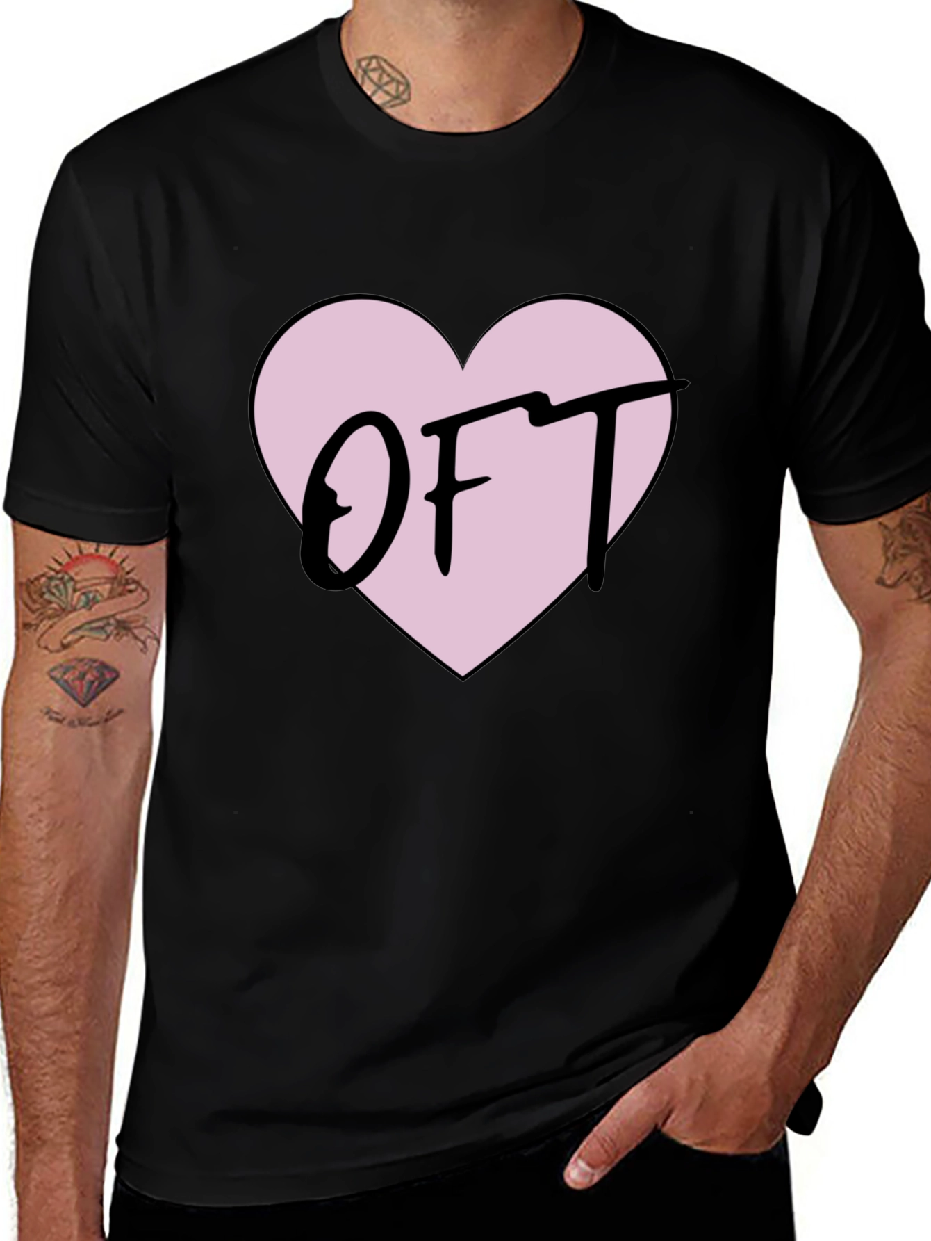 Variant 29 of OFT Heart Graphic T-Shirt - Soft Cotton Tee