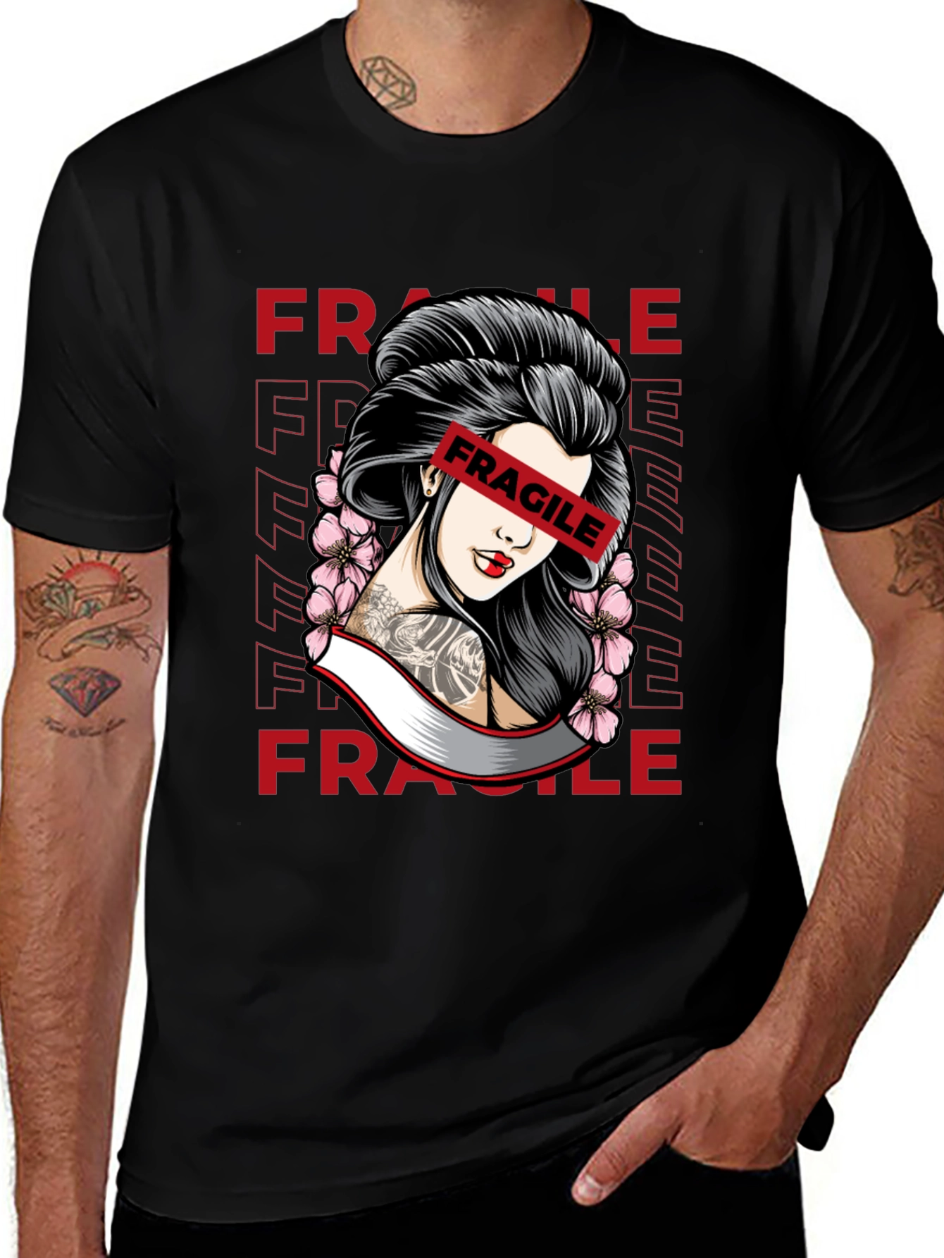 Variant 21 of Fragile Geisha Graphic Tee - Trendy Streetwear Shirt