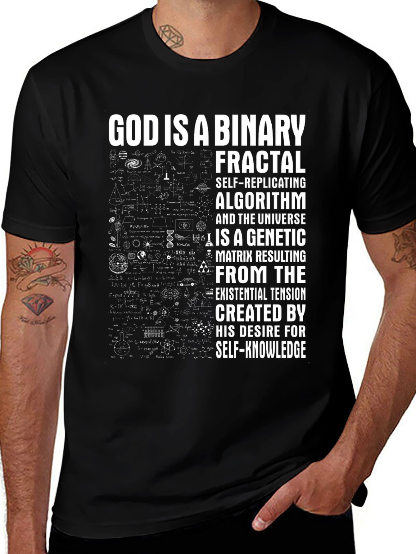 Variant 8 of God is a Binary Fractal T-Shirt