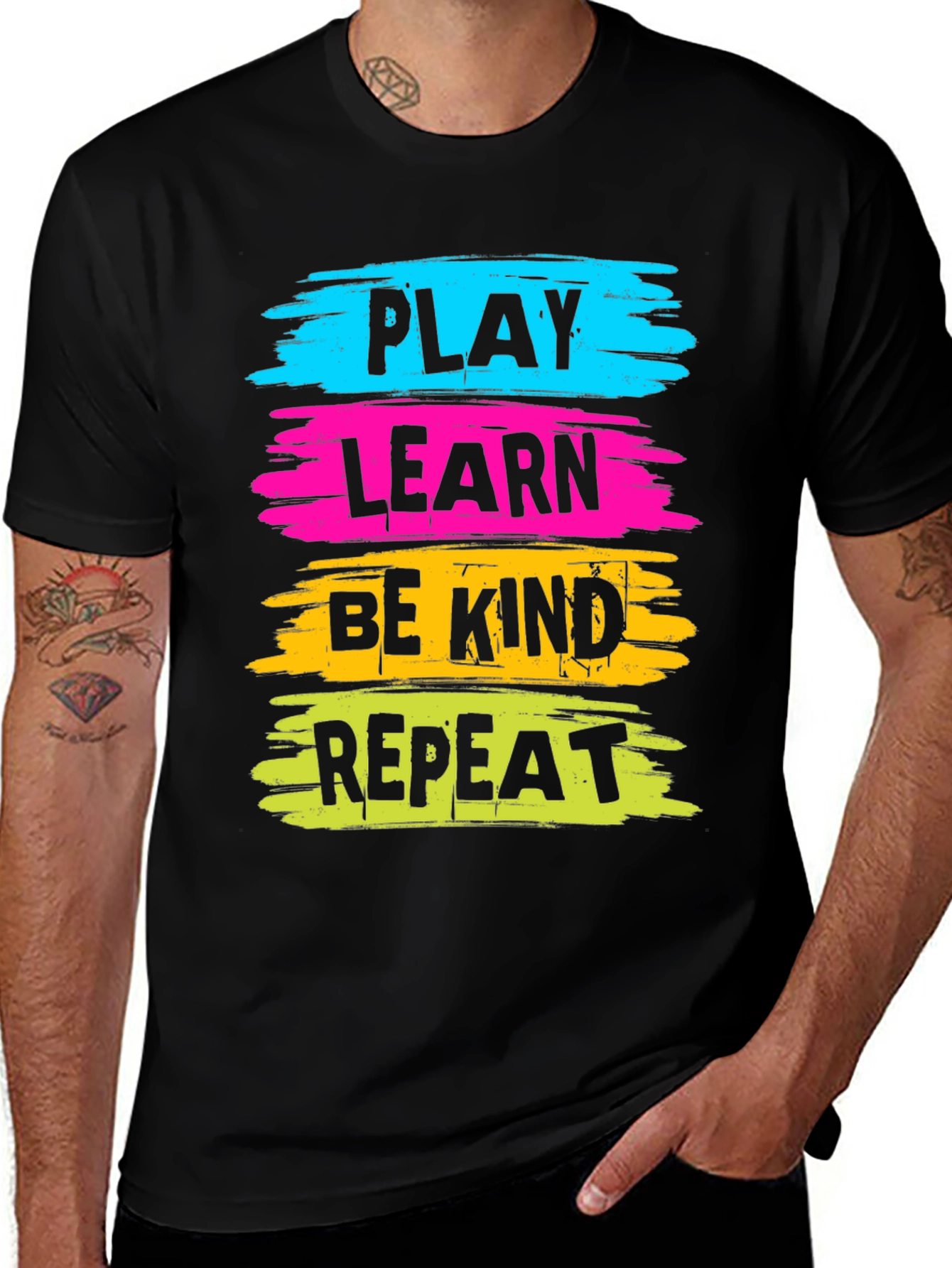 Variant 10 of Play, Learn, Be Kind, Repeat Graphic T-Shirt