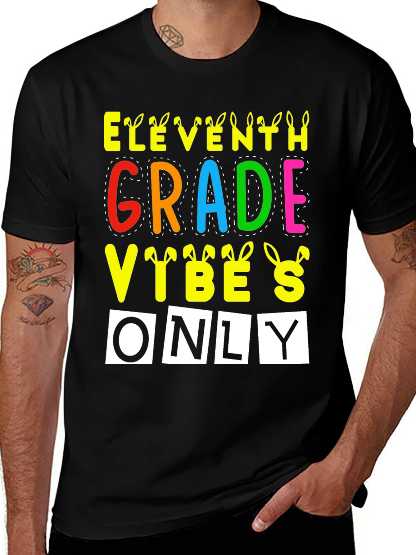 Variant 24 of Eleventh Grade Vibes Only Easter Bunny T-Shirt
