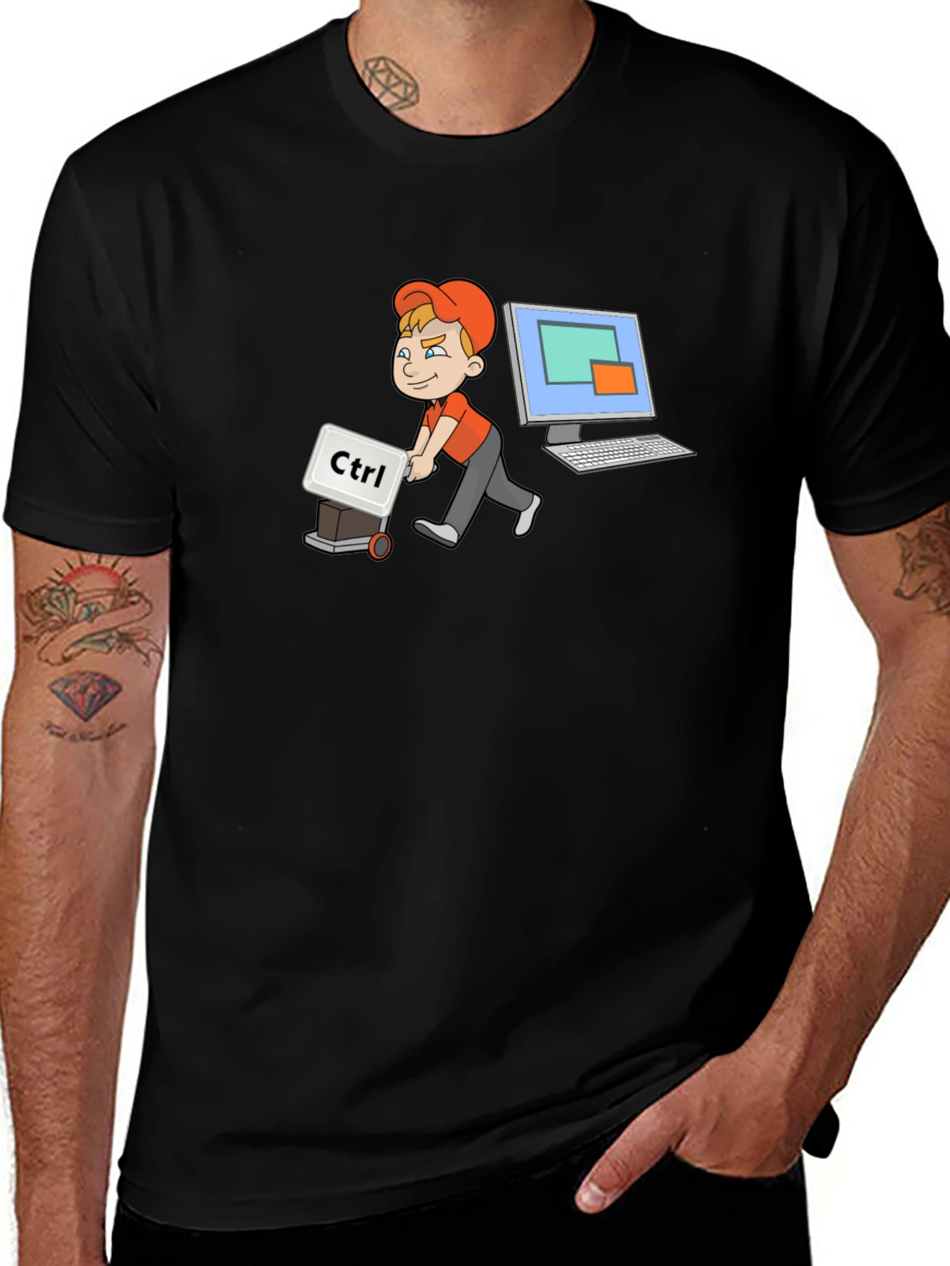 Variant 29 of Geeky "Ctrl" Computer T-Shirt