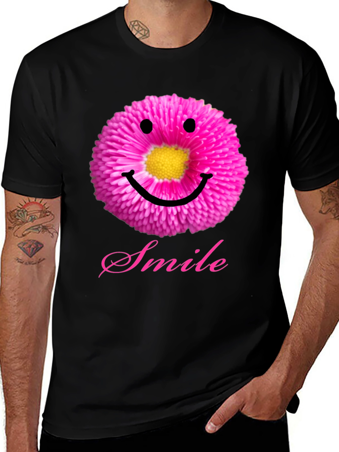 Variant 7 of Floral Smiley Face T-Shirt - Spread the Joy