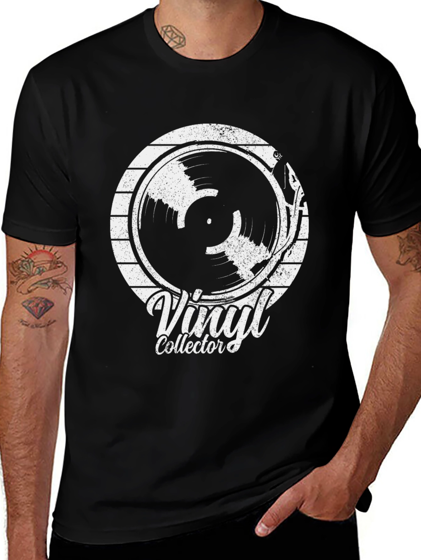 Variant 24 of Vinyl Collector Graphic T-Shirt - Black