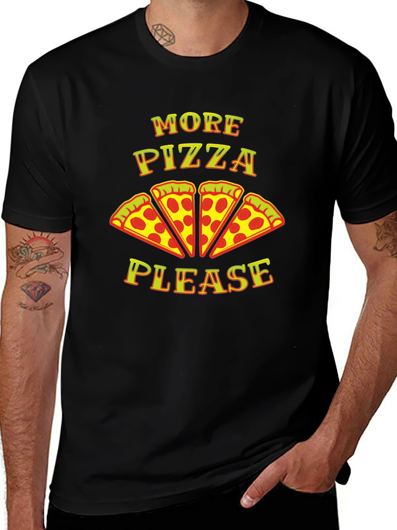 Variant 12 of More Pizza Please Graphic Tee - Food Lover's T-Shirt