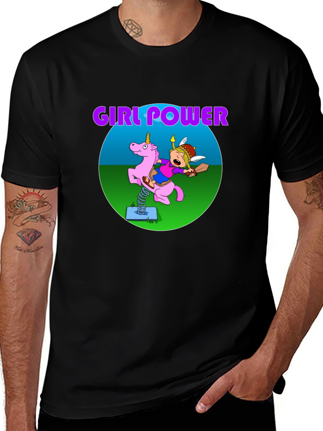 Variant 23 of Girl Power Unicorn T-Shirt
