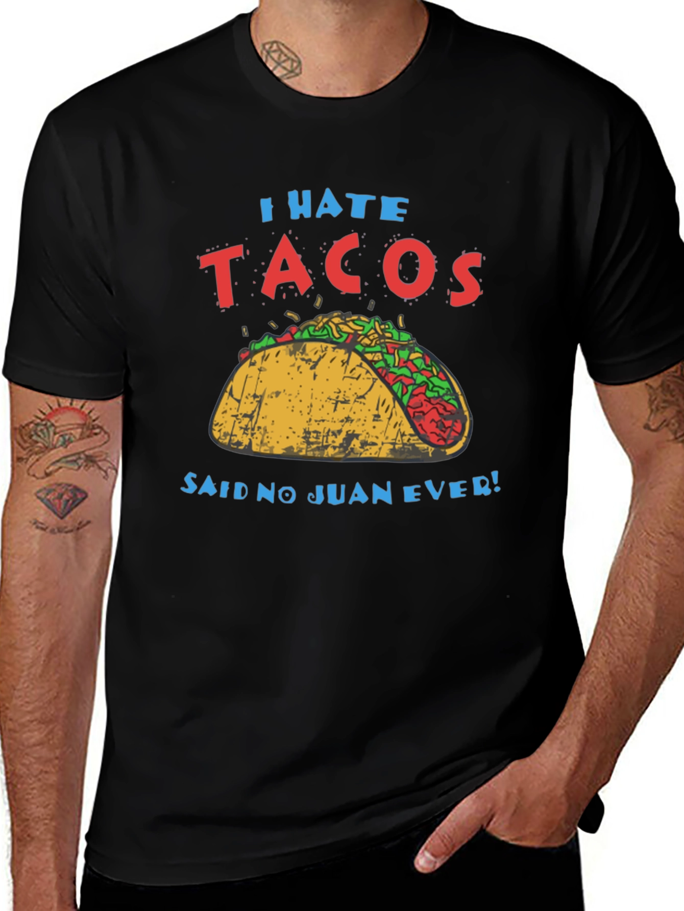Variant 9 of I Hate Tacos Funny Graphic T-Shirt