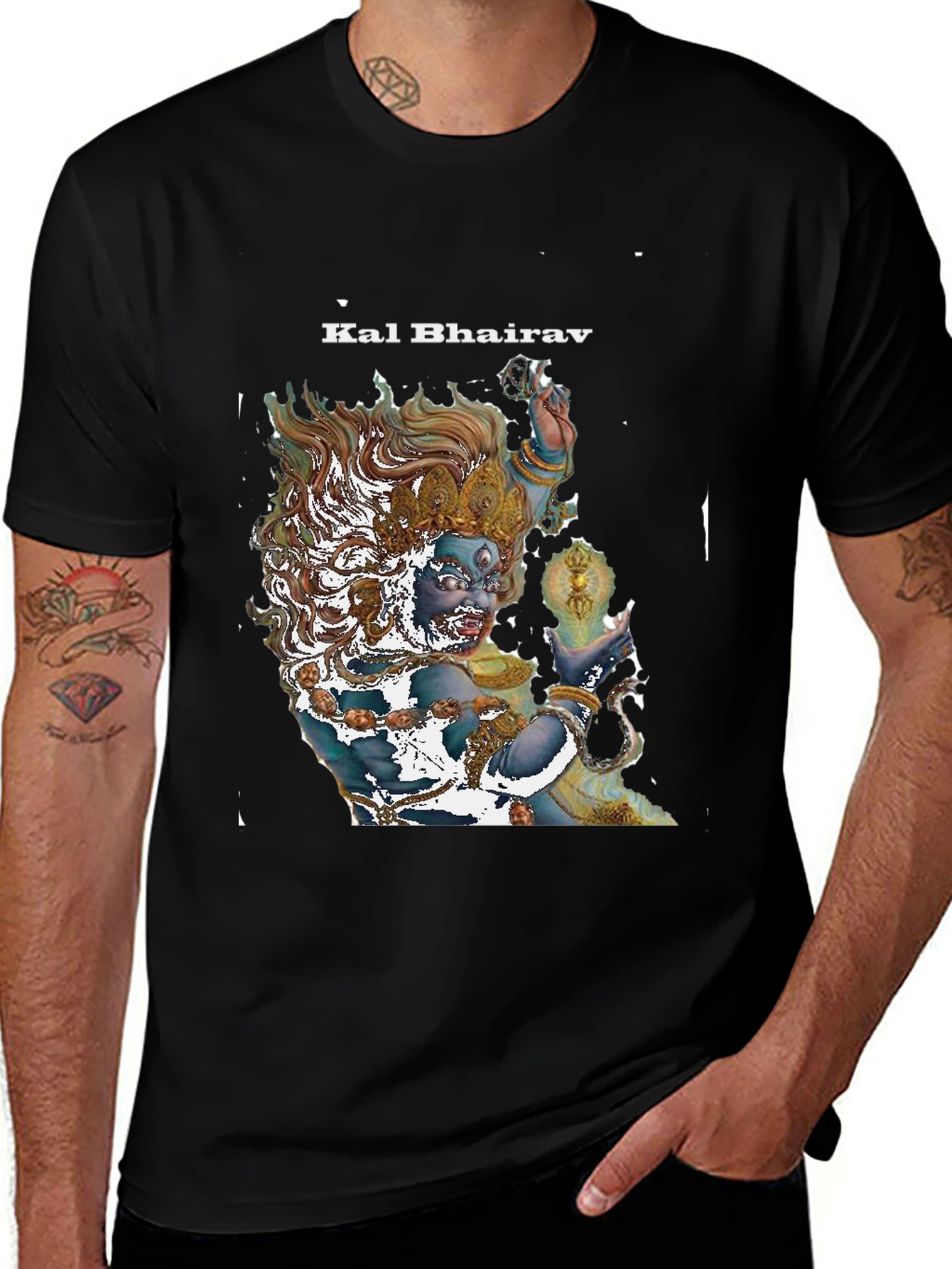 Kal Bhairav Graphic T-Shirt - Spiritual Art Tee