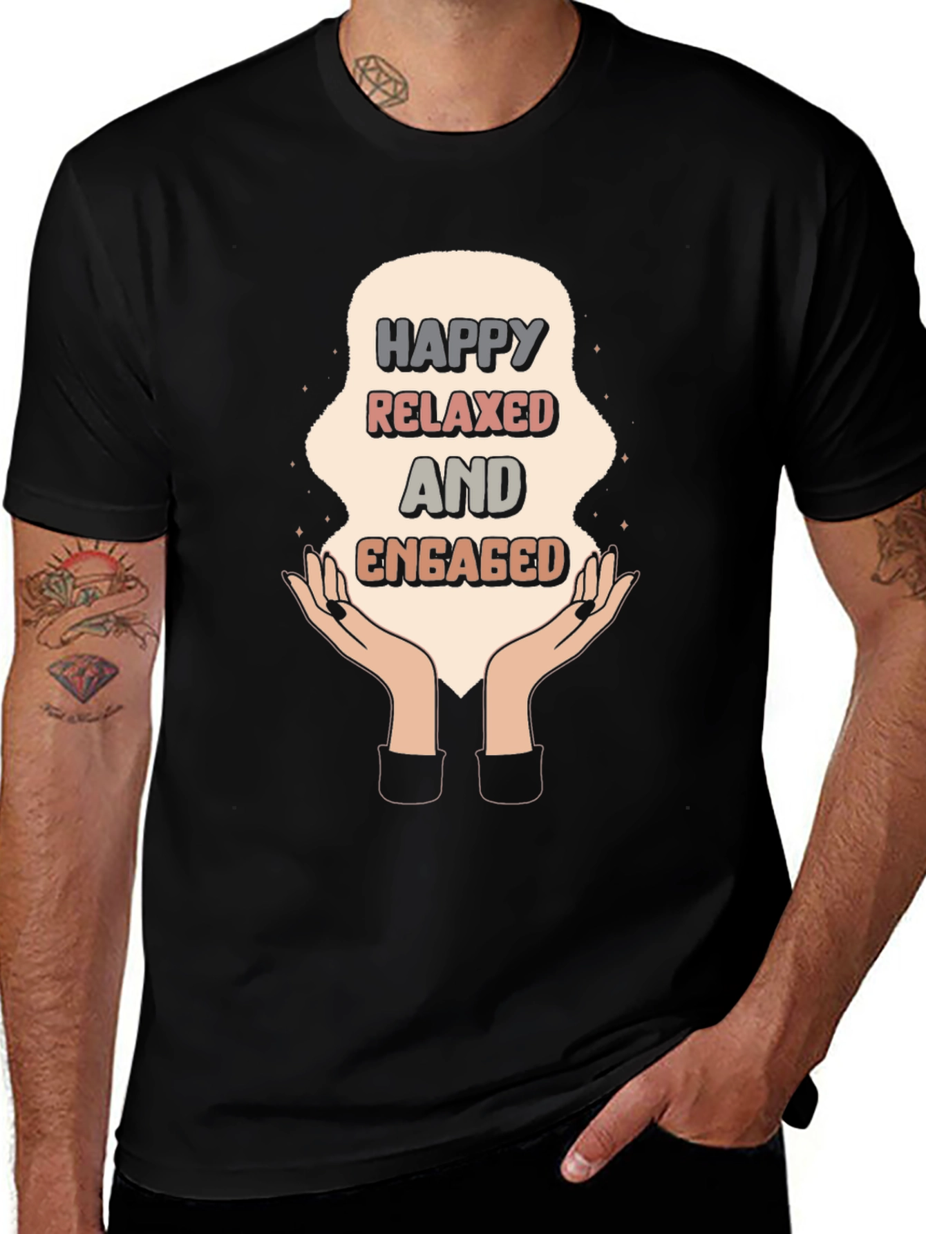 Variant 21 of Happy Relaxed Engaged Graphic Tee - Unisex
