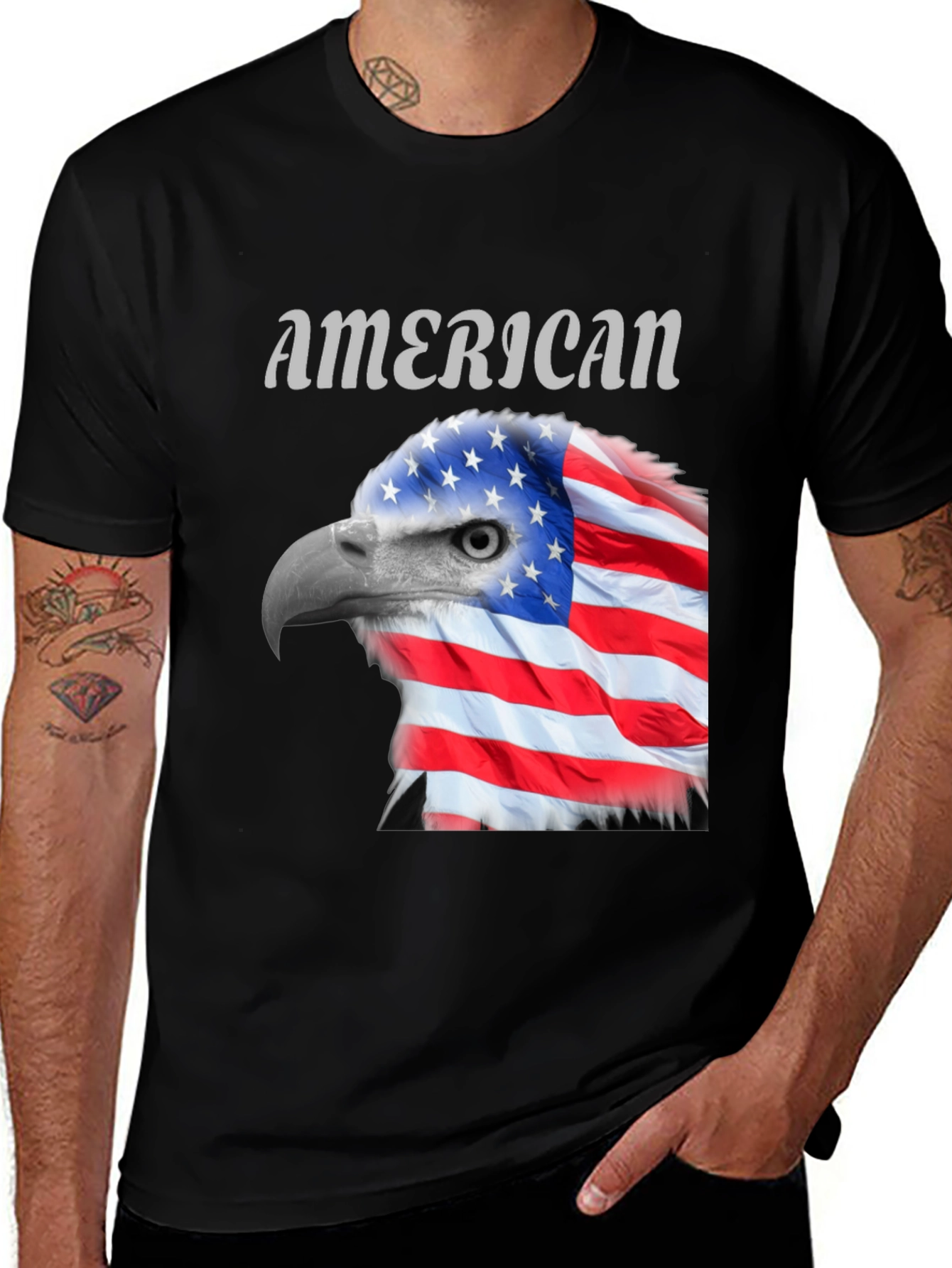 Variant 5 of American Eagle Flag Graphic T-Shirt
