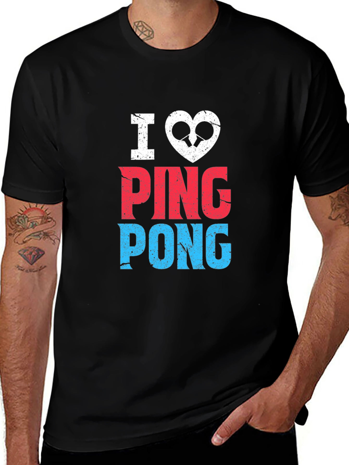 Variant 9 of I Love Ping Pong Graphic T-Shirt