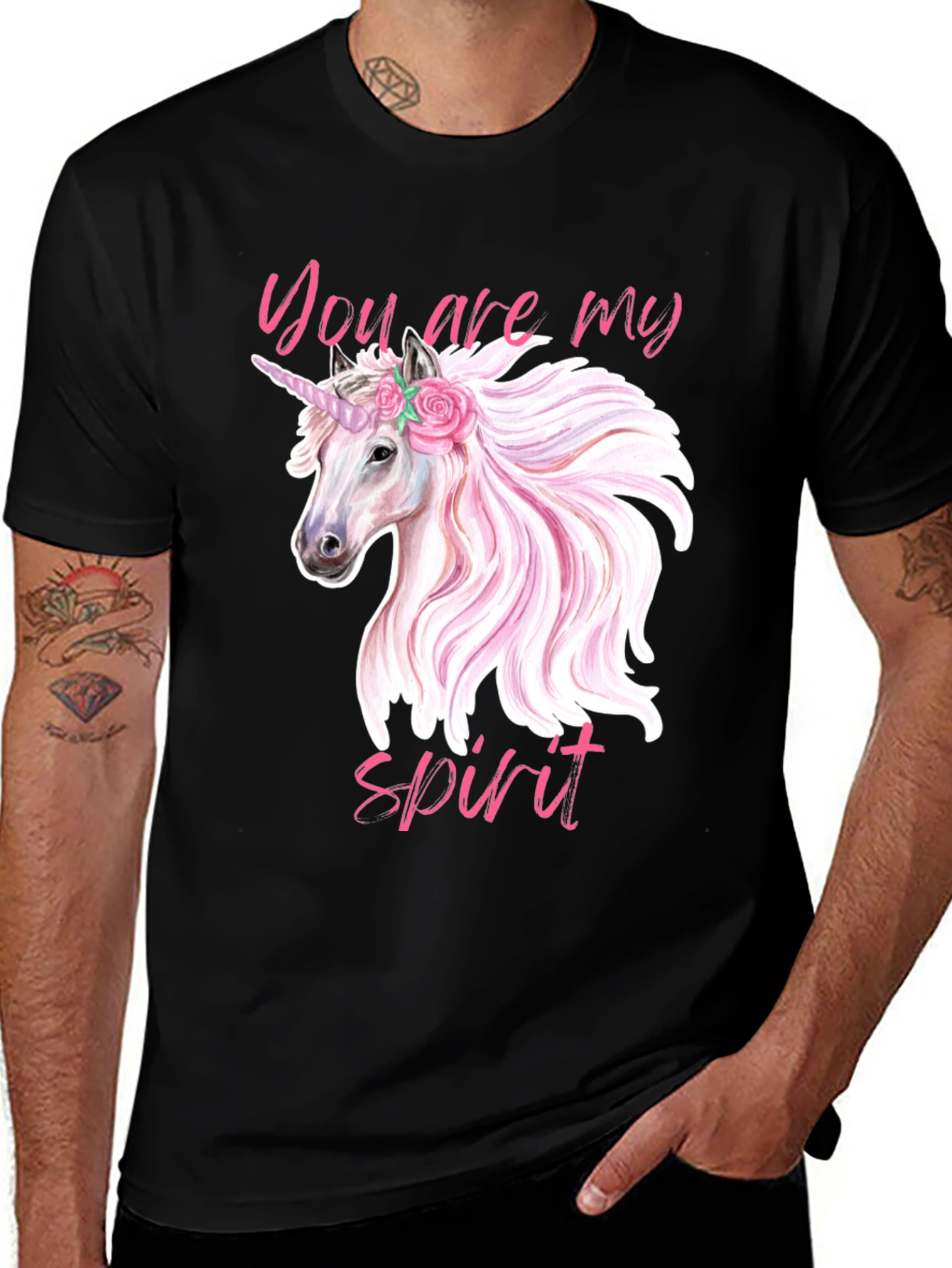 Variant 8 of Unicorn Spirit T-Shirt - Cute Pink Unicorn Design