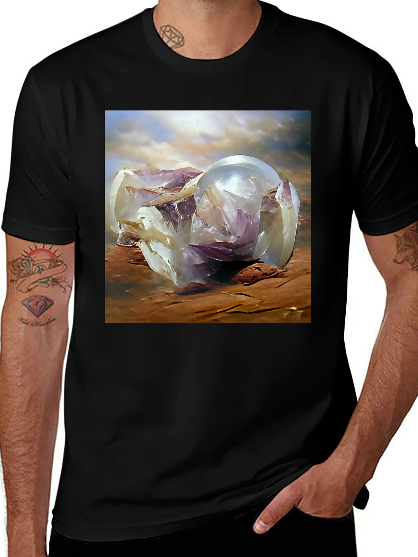 Variant 19 of Abstract Sphere Graphic Tee - Modern Art T-Shirt