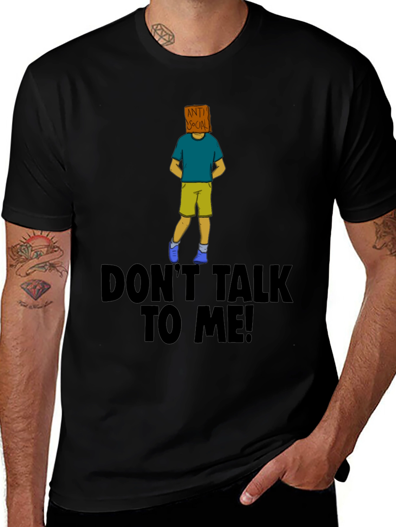 Variant 16 of Anti-Social Graphic Tee - Don't Talk To Me!