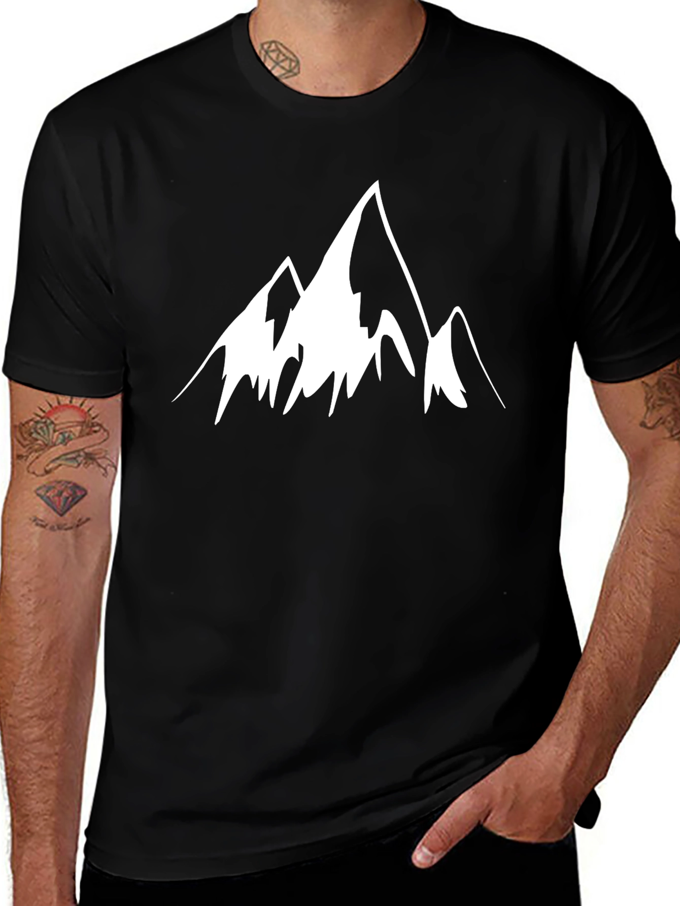 Variant 11 of Mountain Peak Graphic Tee - Black