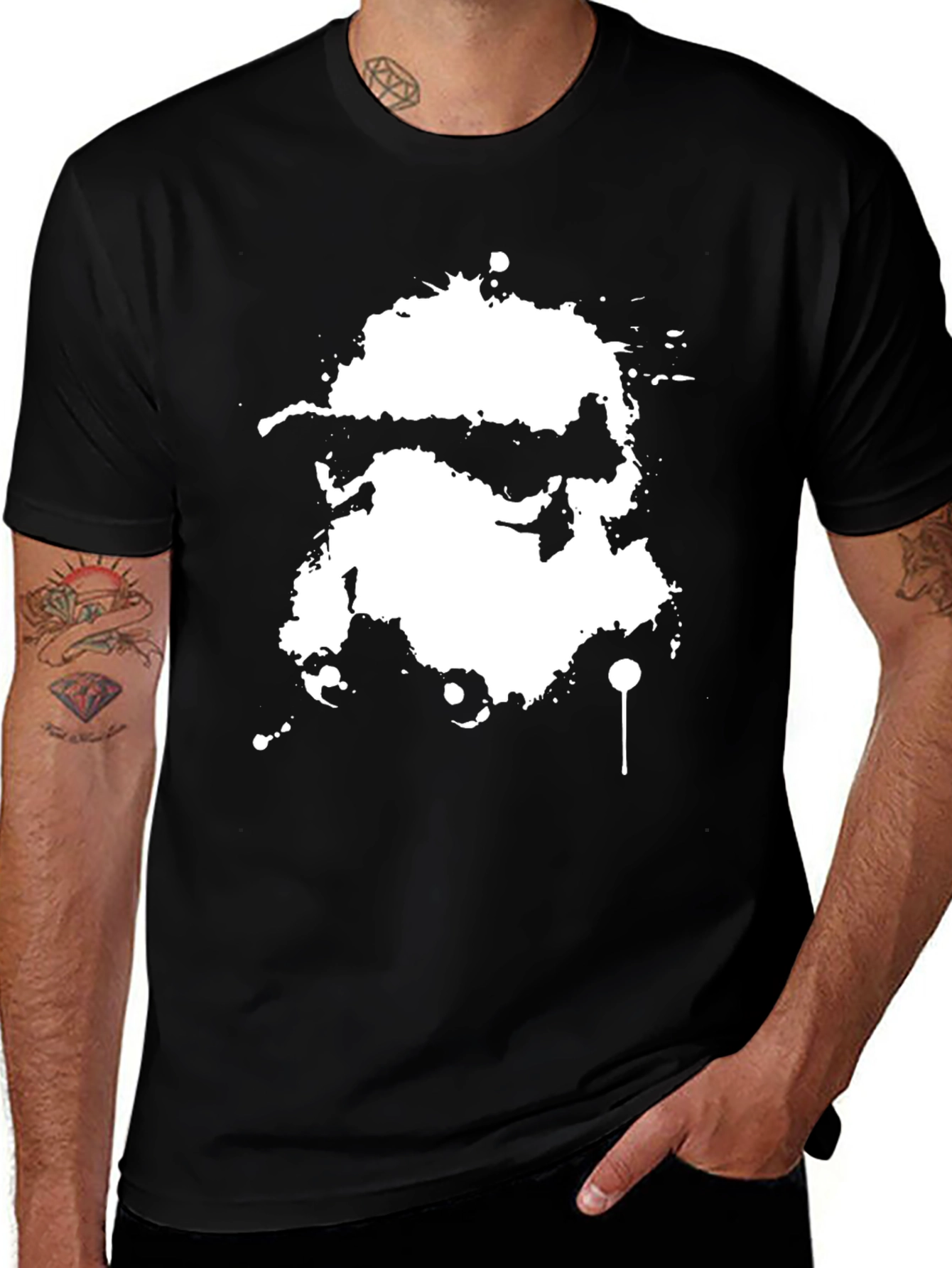 Variant 2 of Stormtrooper Splatter Graphic Tee - Black