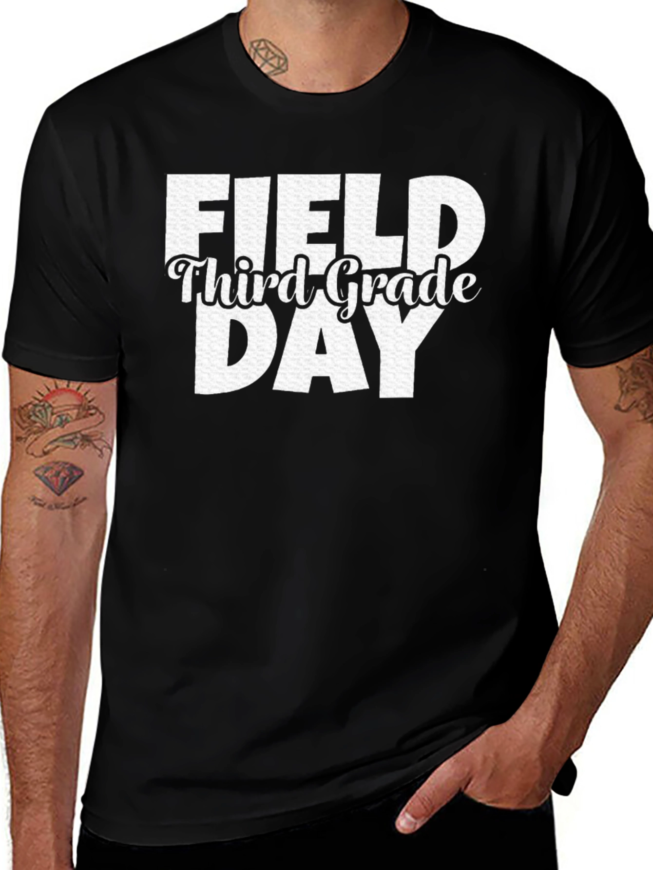 Field Day Third Grade Black T-Shirt