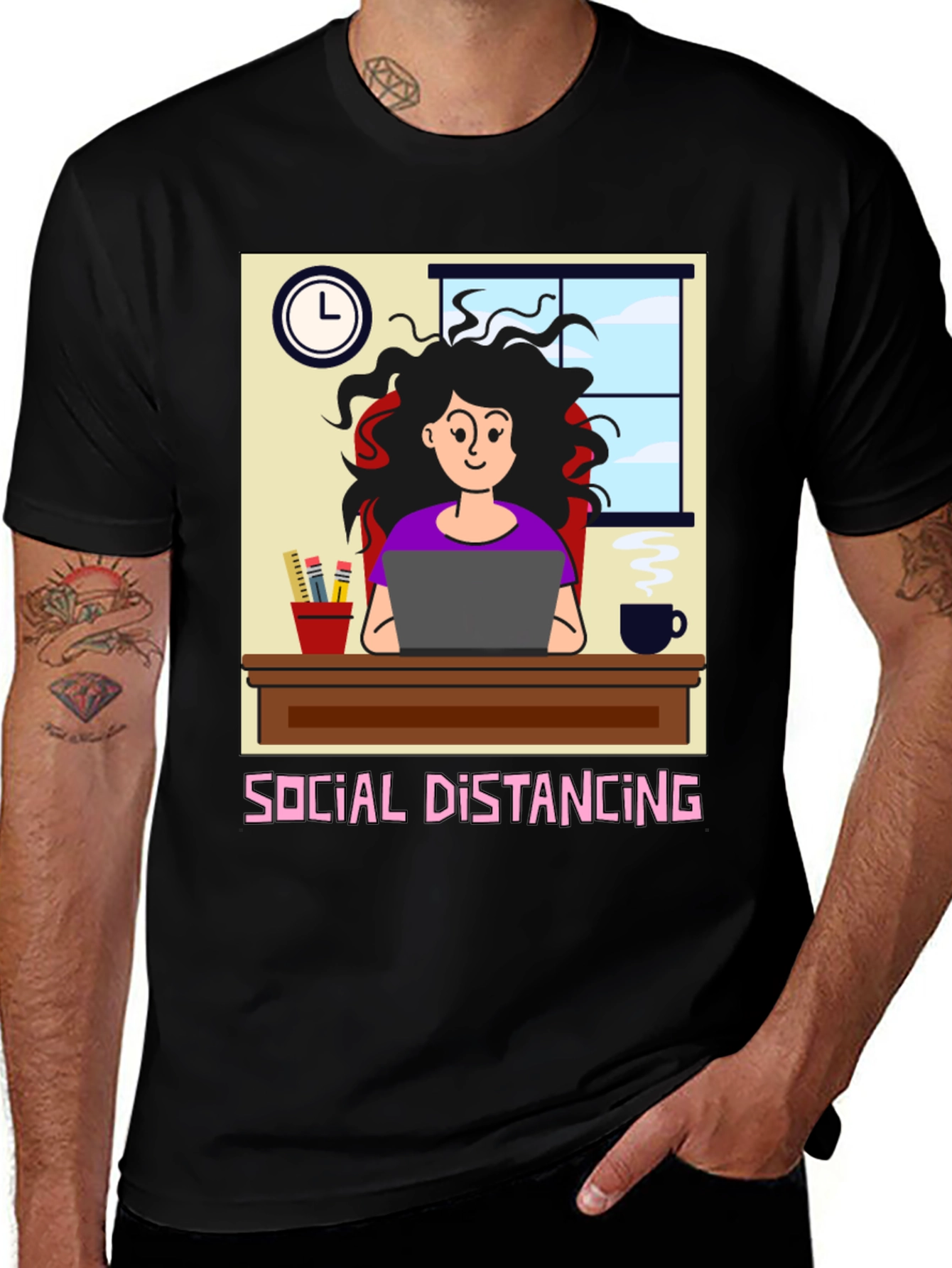 Social Distancing Work From Home T-Shirt