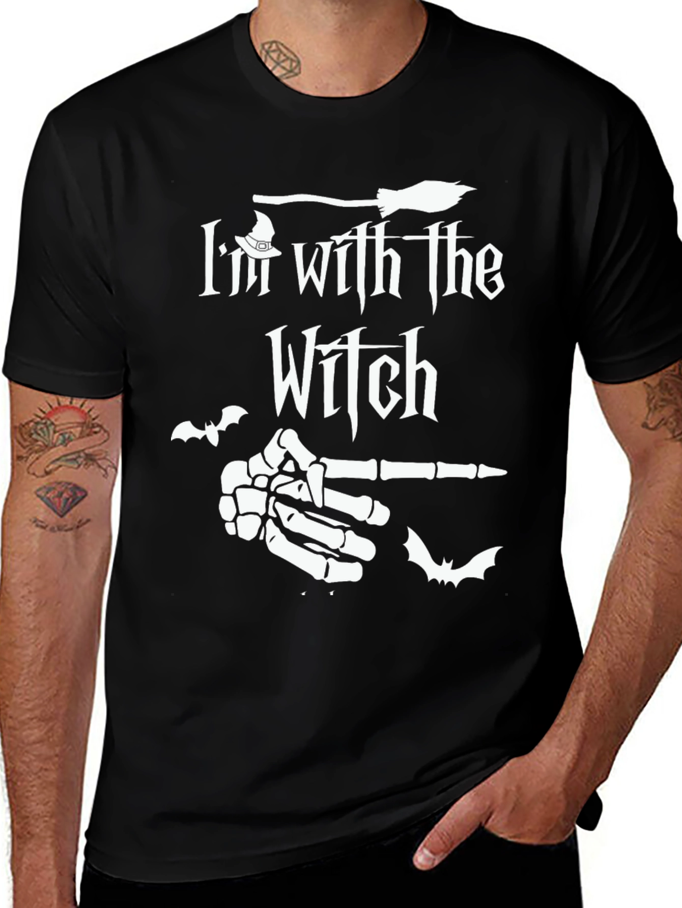 I'm With The Witch Halloween T-Shirt