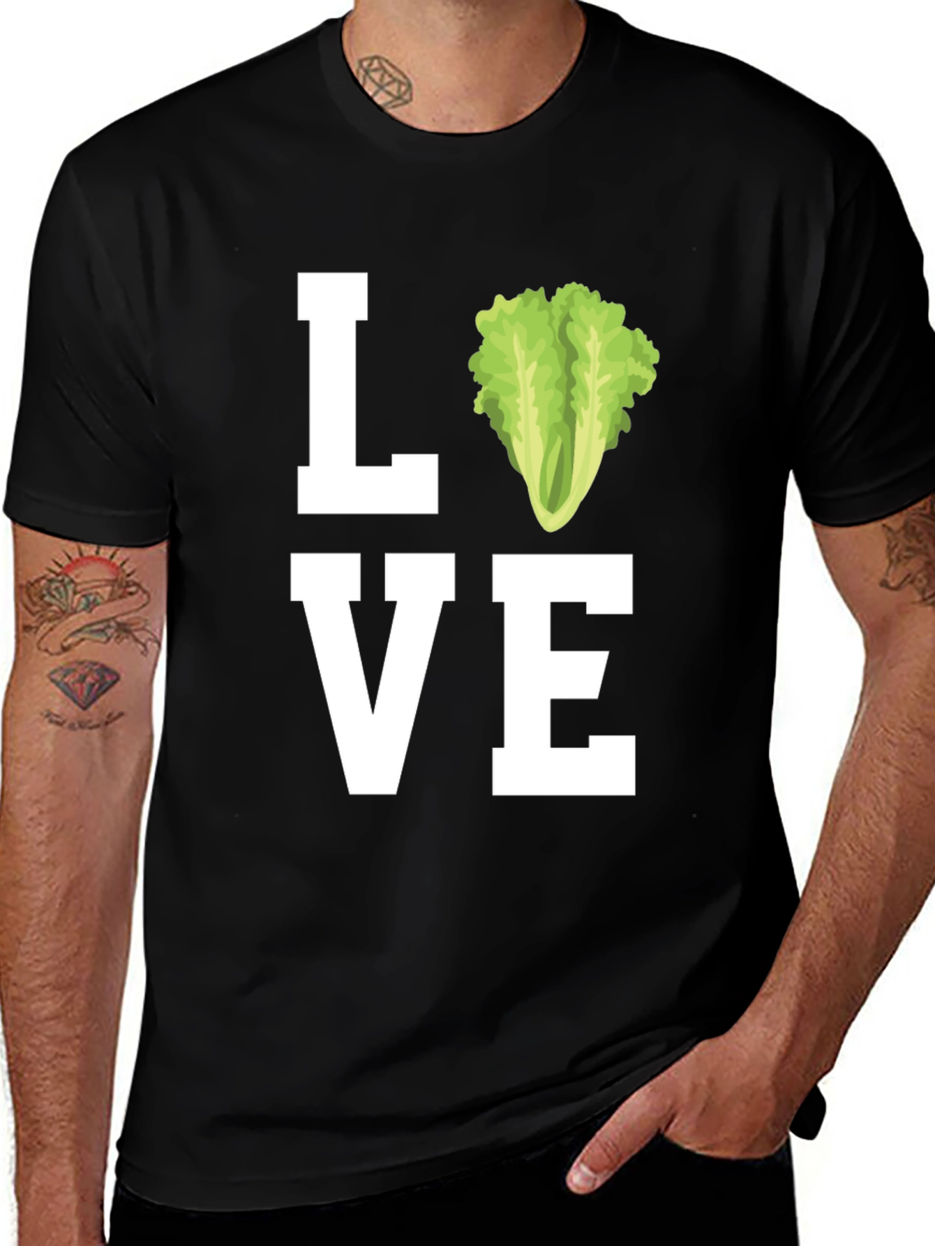 Variant 23 of Love Lettuce T-Shirt - Funny Vegetarian Tee