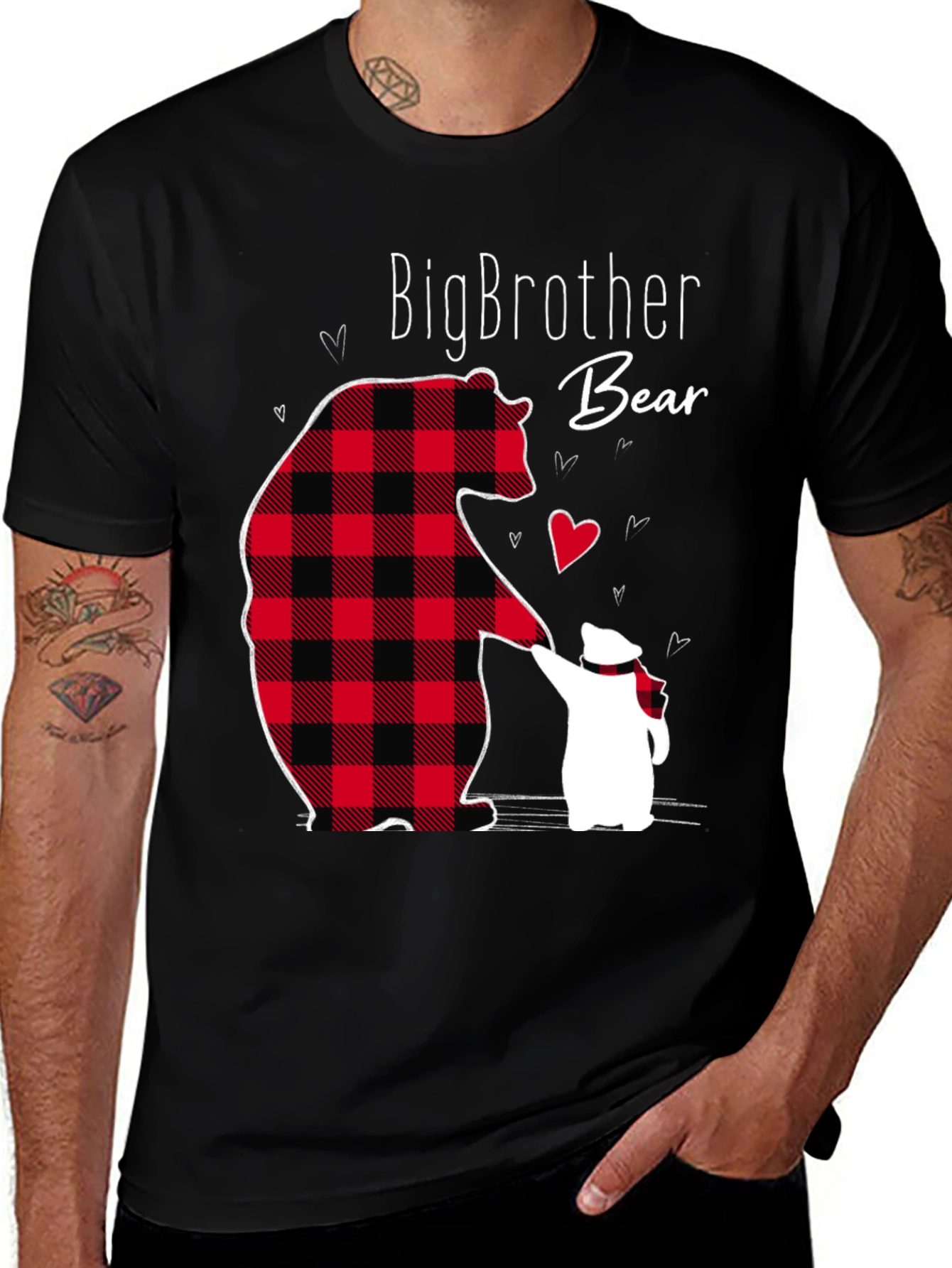 Big Brother Bear T-Shirt - Cute Matching Family Tee