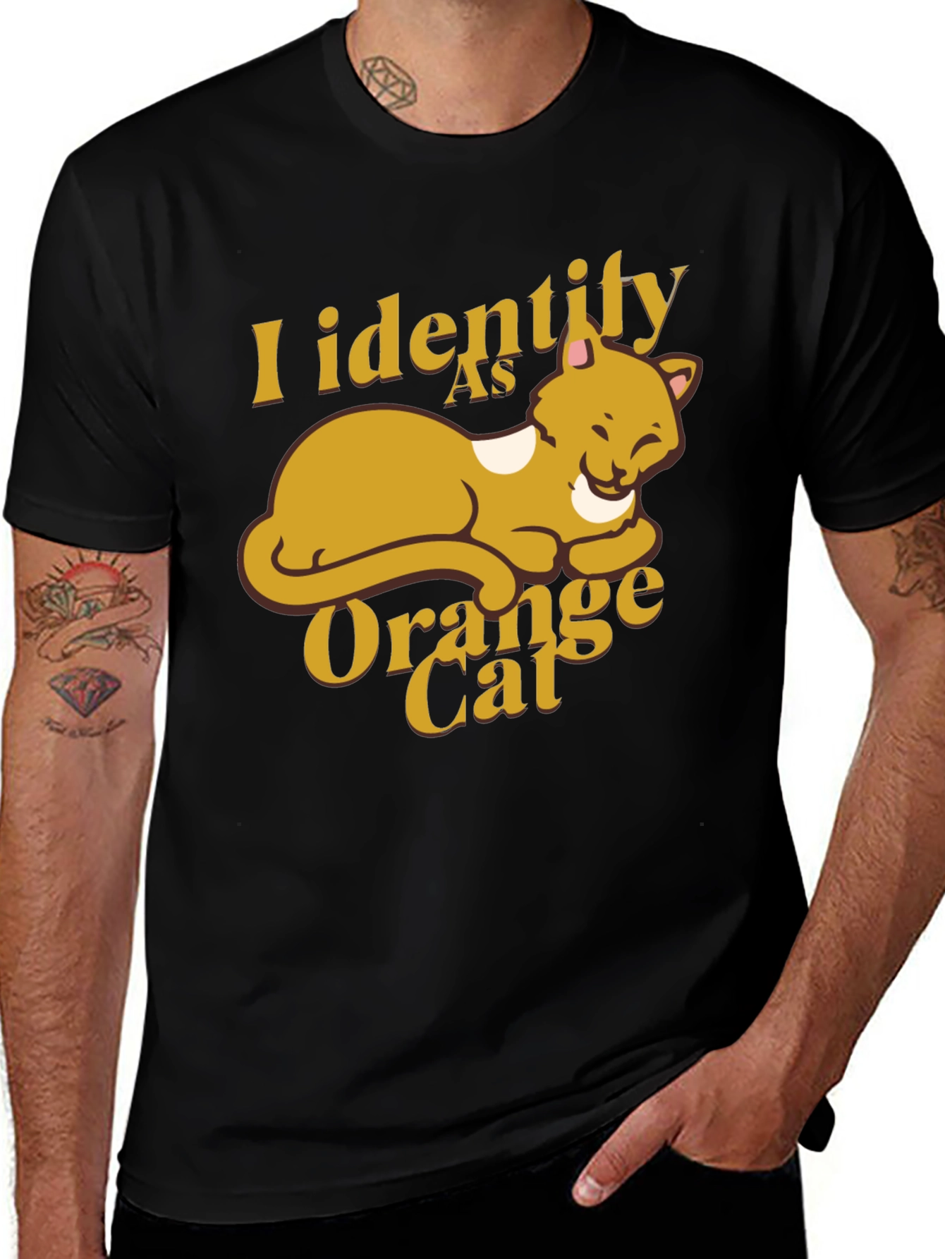 Variant 26 of I Identify As Orange Cat T-Shirt