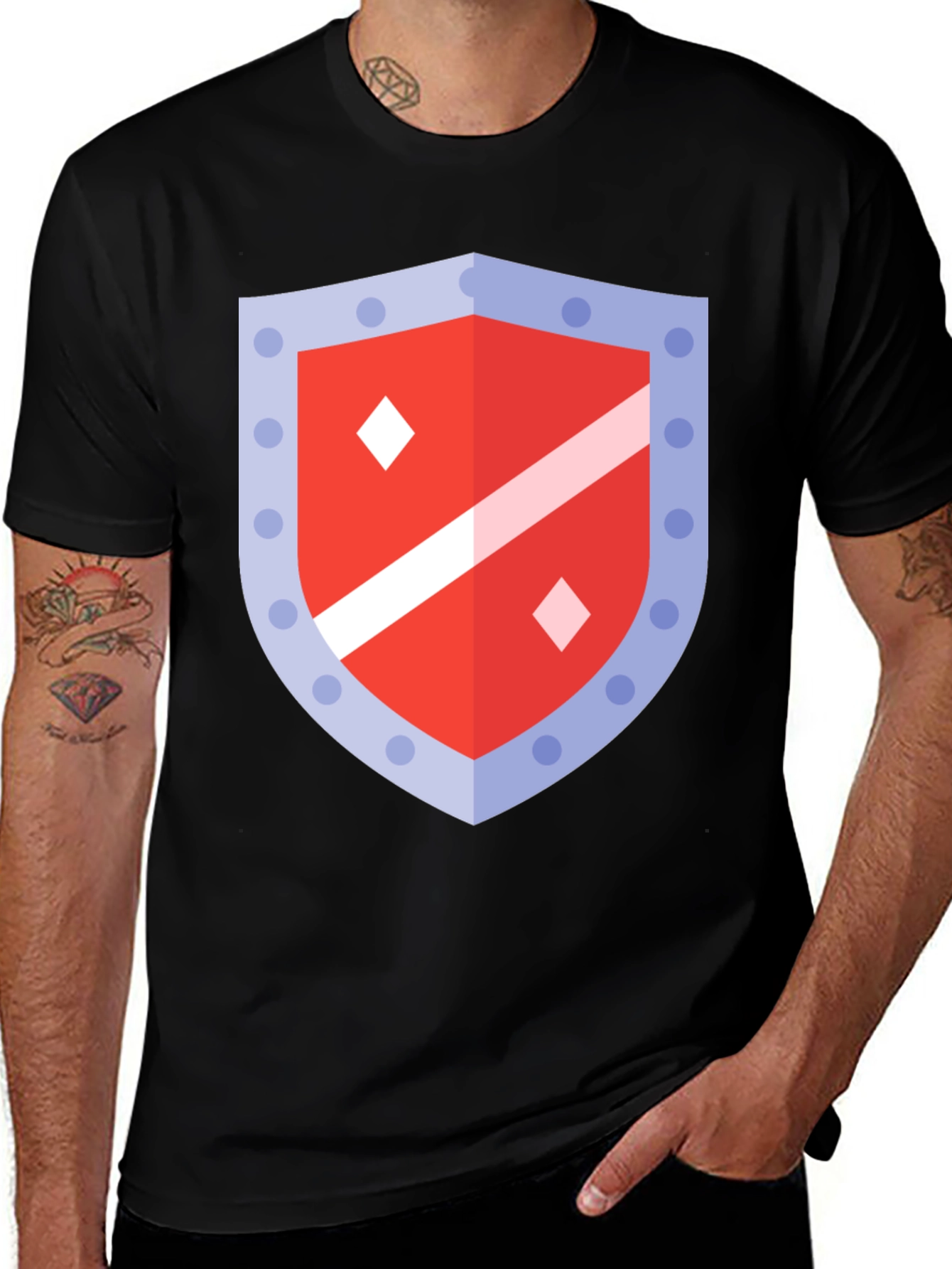 Variant 27 of Shield Graphic T-Shirt - Black Tee