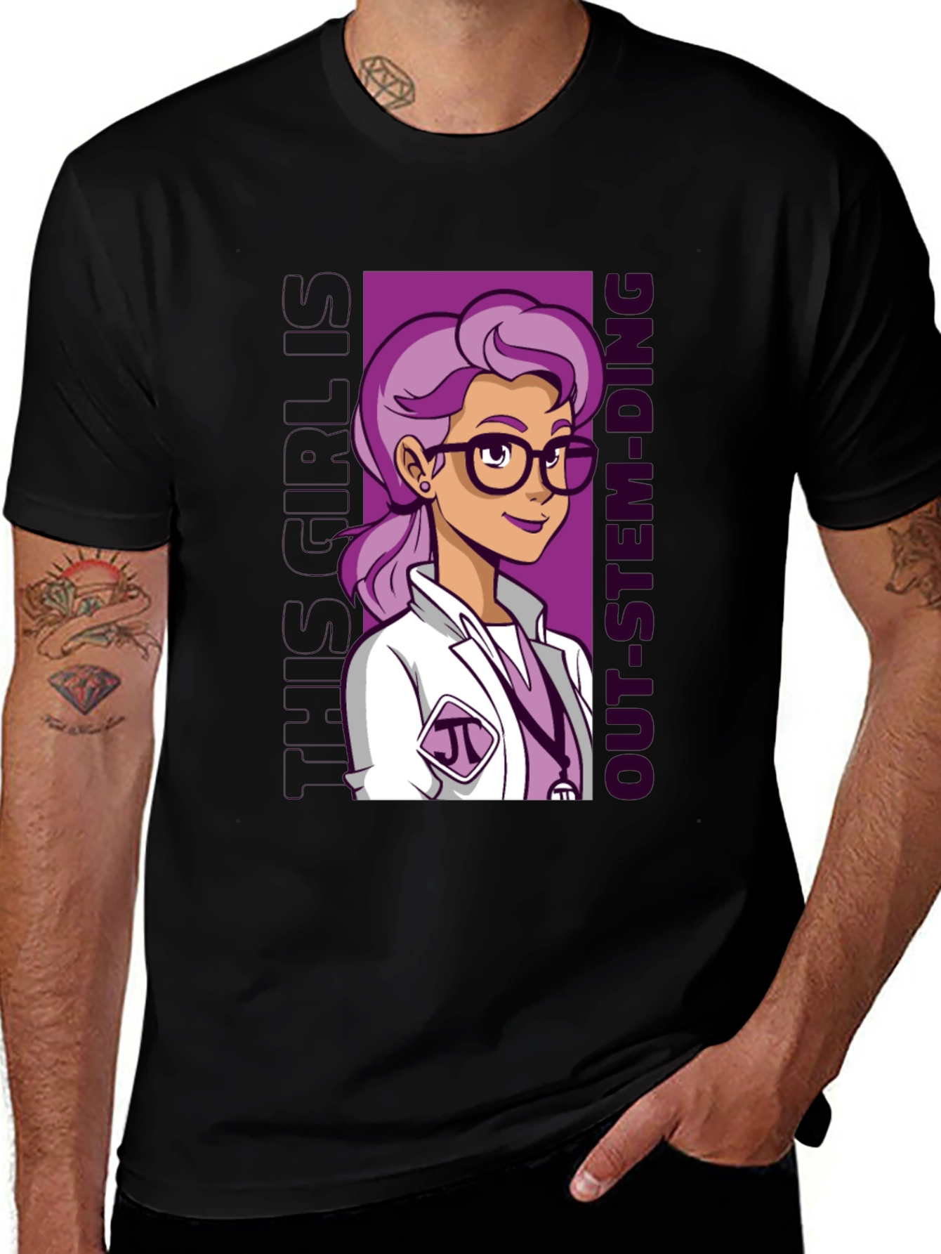 STEM Girl T-Shirt - Science & Tech Design
