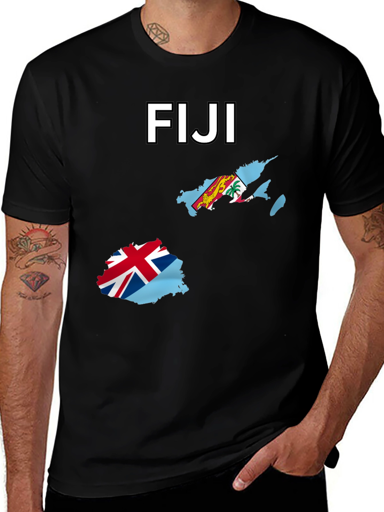 Fiji Map Flag T-Shirt - Country Pride Tee