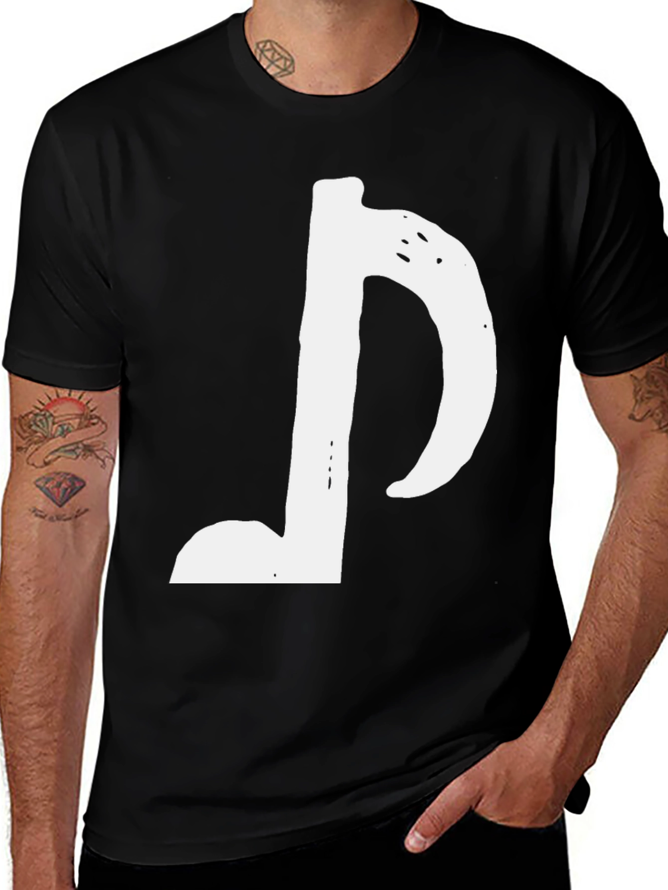 Variant 6 of Musical Note Black T-Shirt
