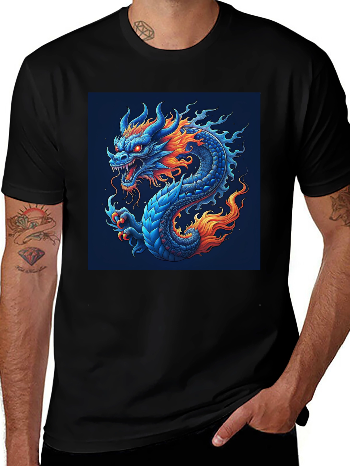 Variant 26 of Dragon Graphic Tee - Bold Asian Style