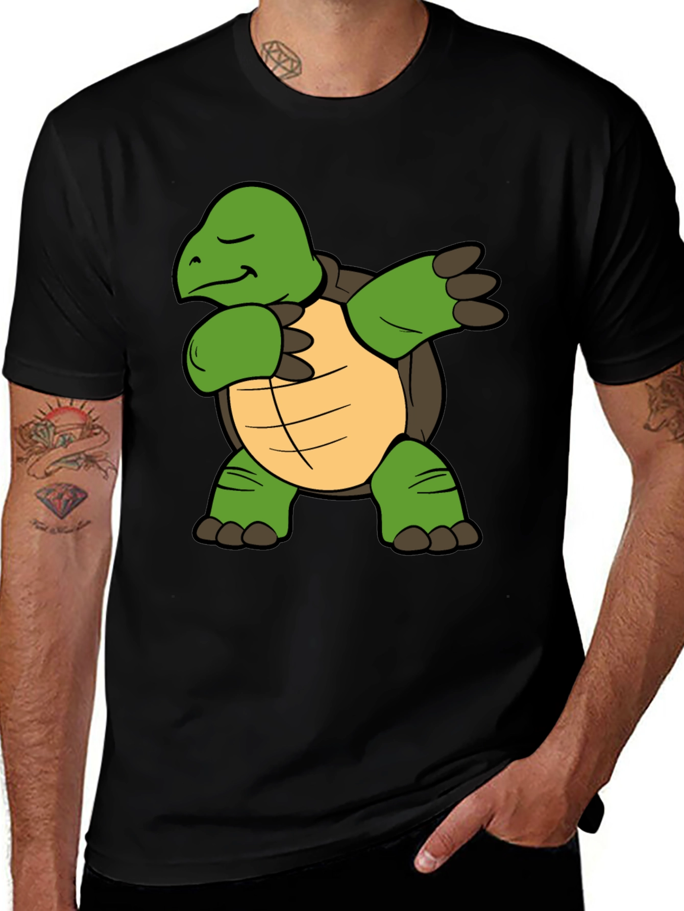 Variant 24 of Dabbing Turtle T-Shirt - Funny Animal Graphic Tee