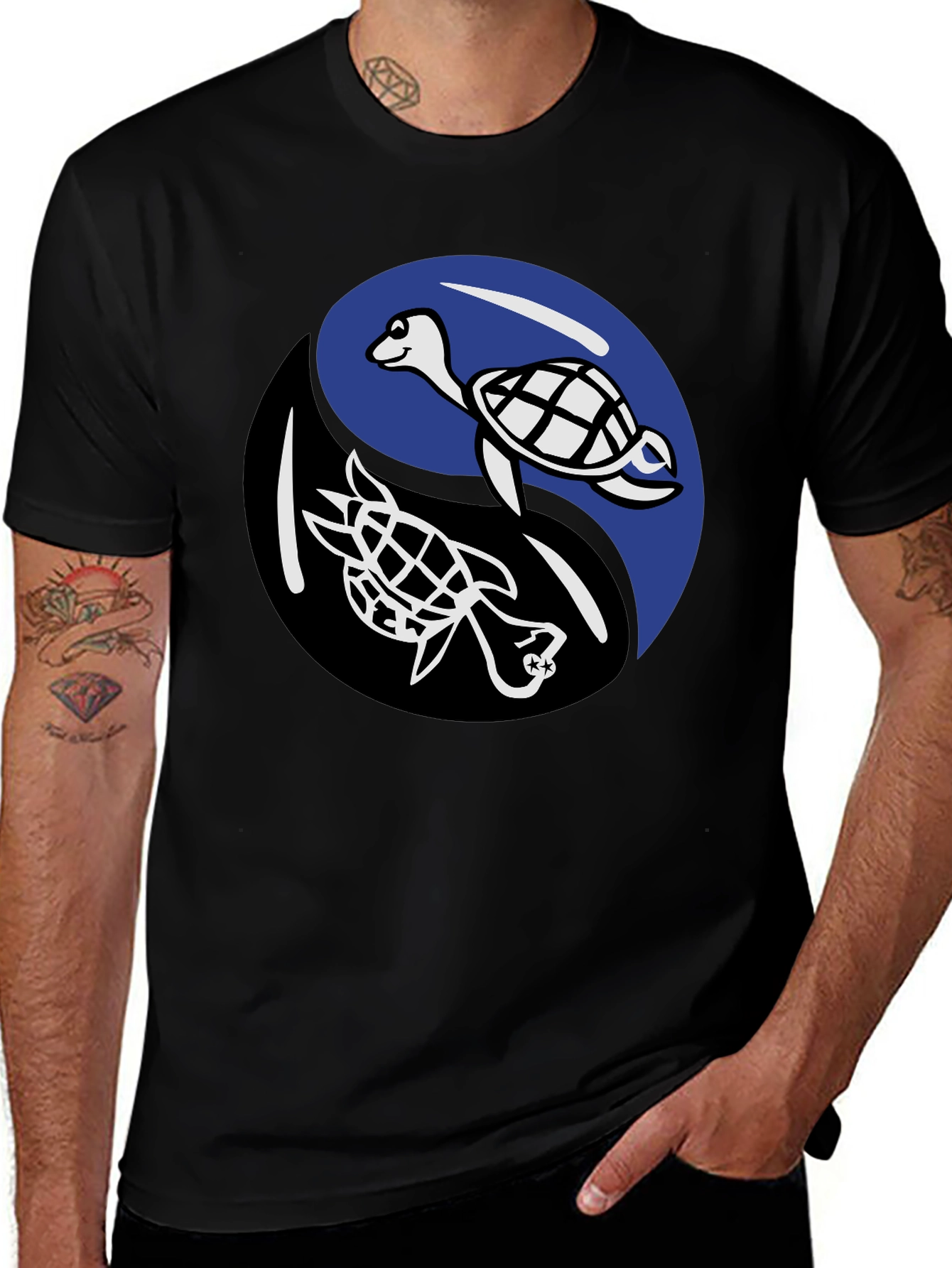 Variant 30 of Yin Yang Turtle Graphic T-Shirt
