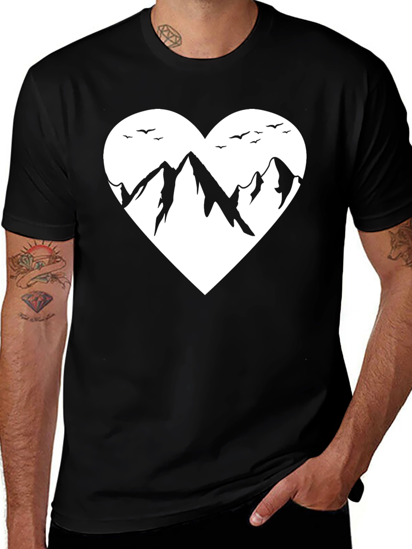 Variant 24 of Mountain Heart Graphic T-Shirt - Black