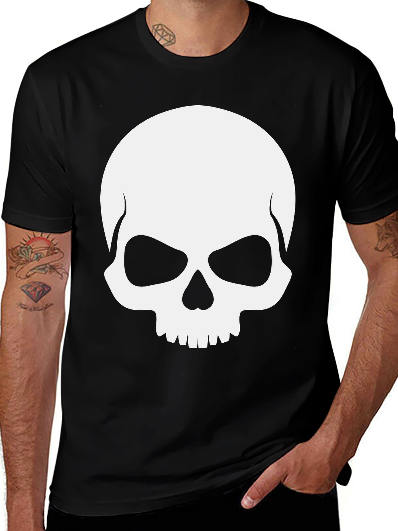 Variant 30 of Skull Graphic Black T-Shirt