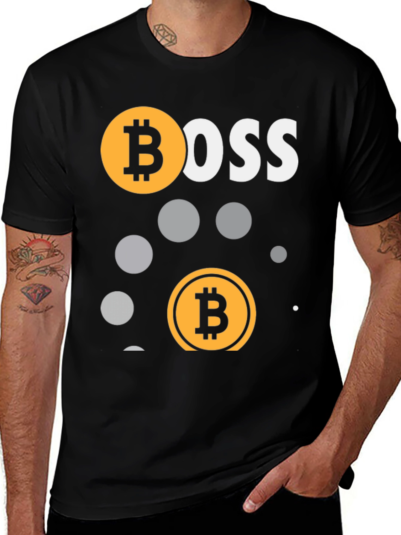 Bitcoin Boss Graphic Tee - Crypto Currency Fan T-Shirt