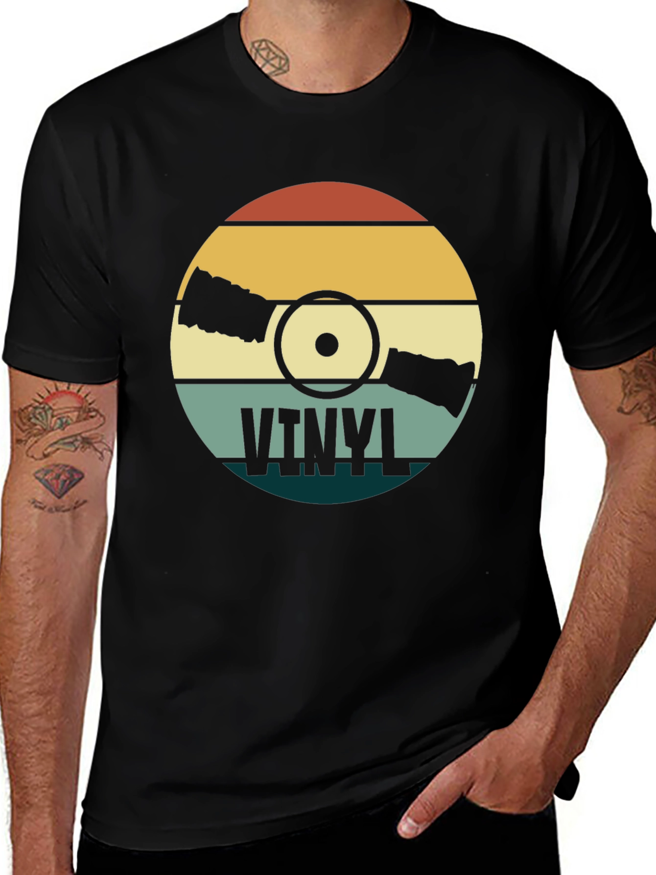 Variant 2 of Retro Vinyl Record T-Shirt - Music Lover Tee