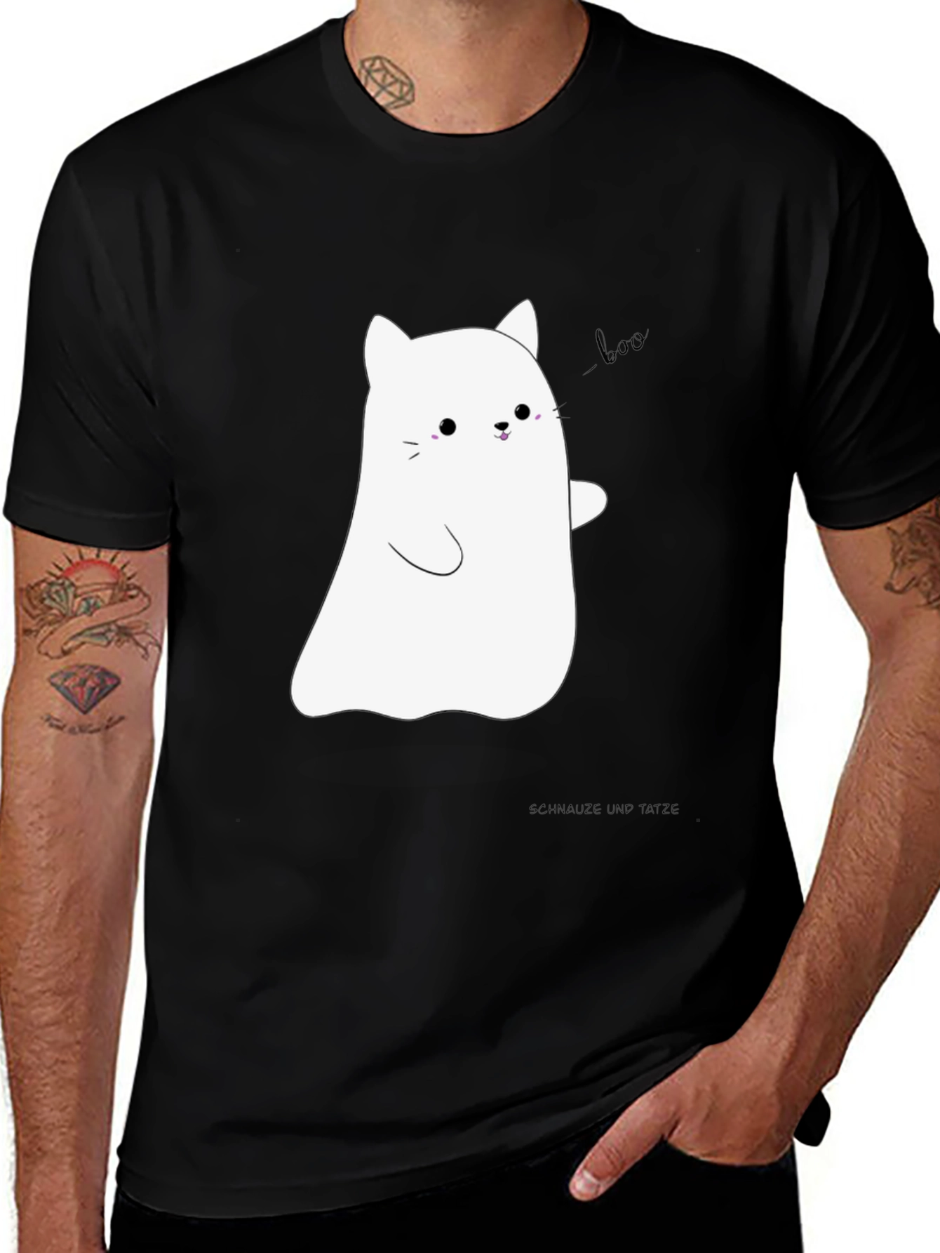 Variant 18 of Boo Cat T-Shirt - Ghost Kitten Tee