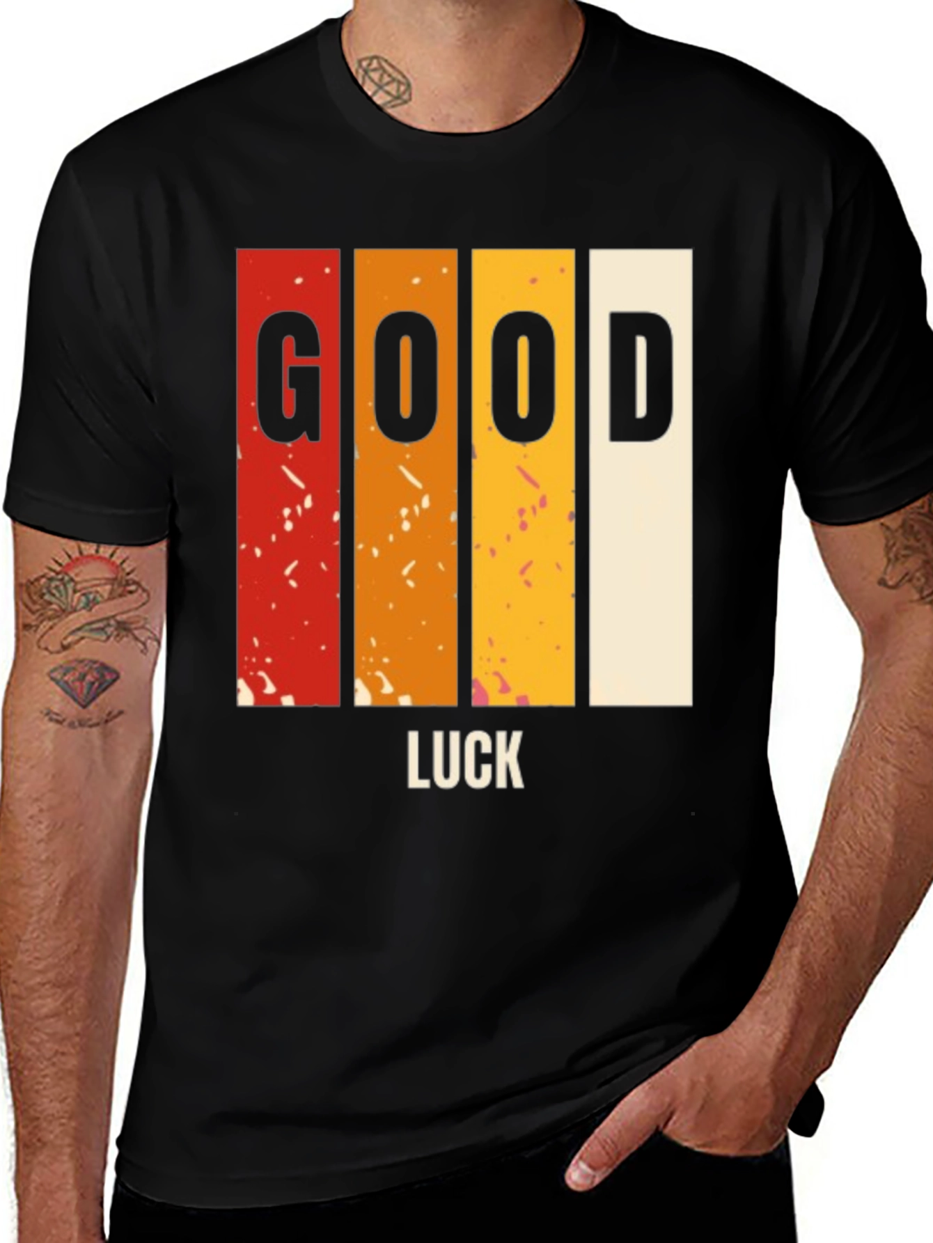 Good Luck Retro Style Graphic T-Shirt