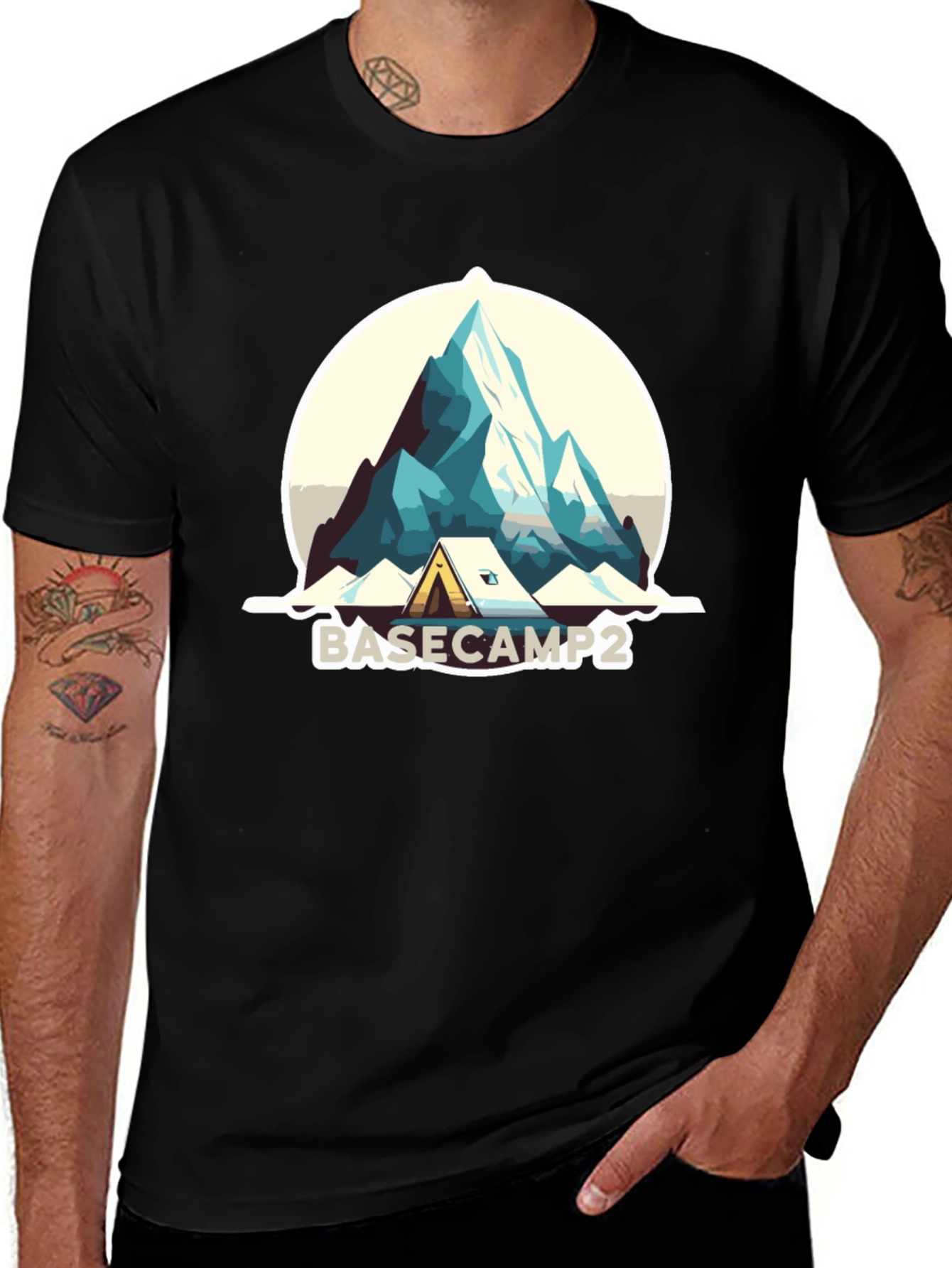 Variant 18 of Basecamp2 Adventure T-Shirt - Mountain Design