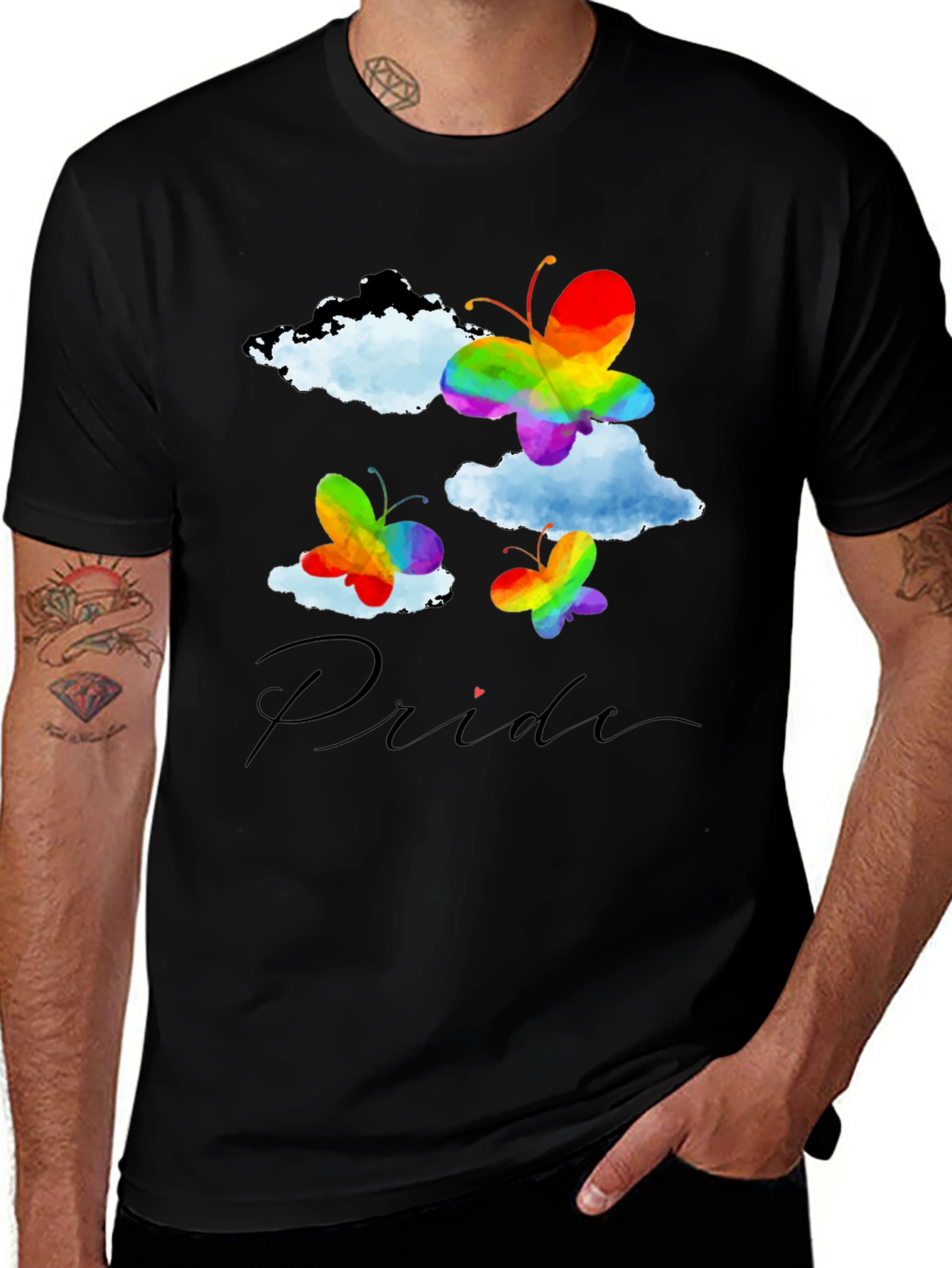 Black Pride Butterfly Graphic Tee - Celebrate Love! main image