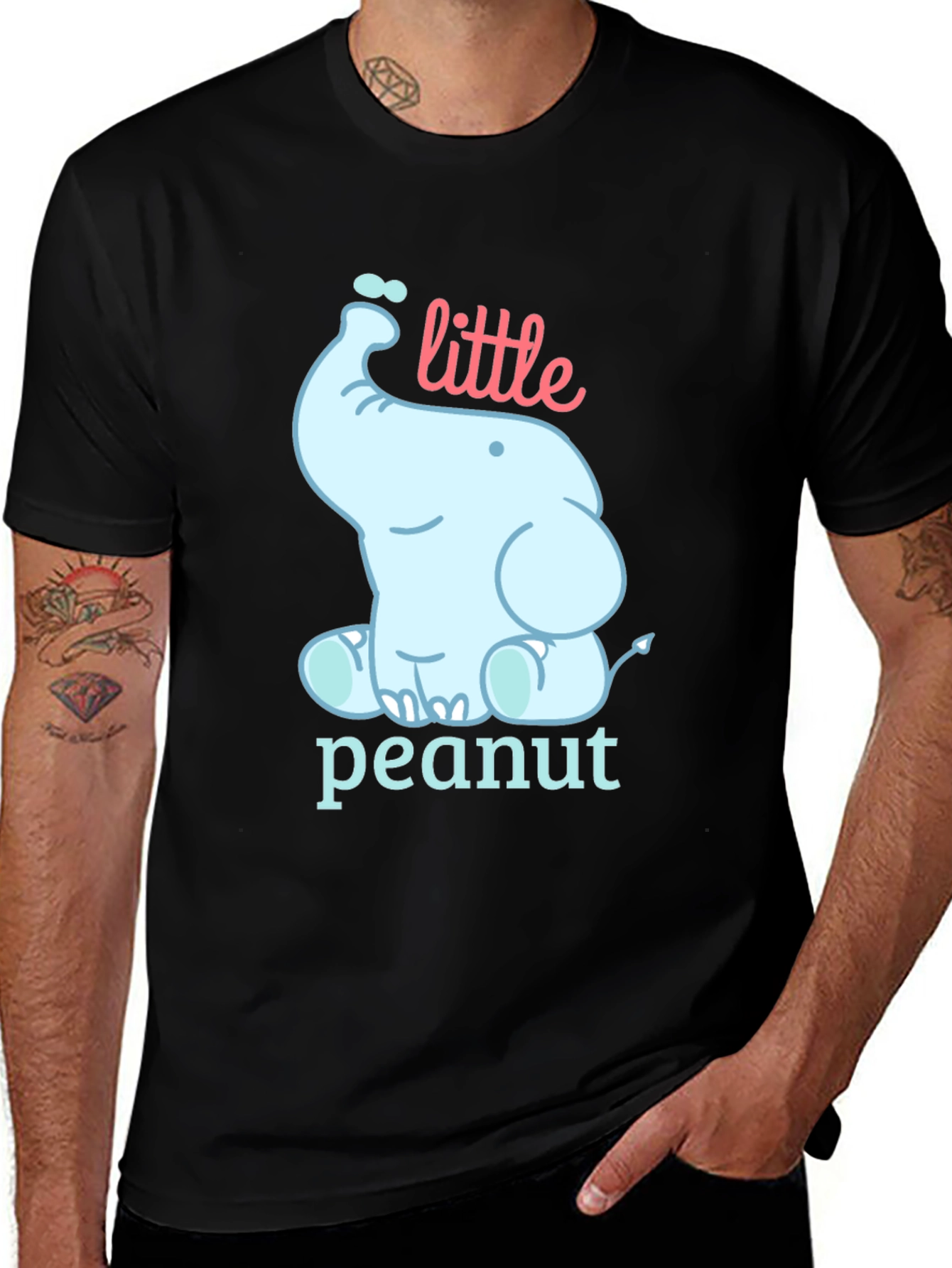 Variant 2 of Cute Elephant 'Little Peanut' Graphic Tee