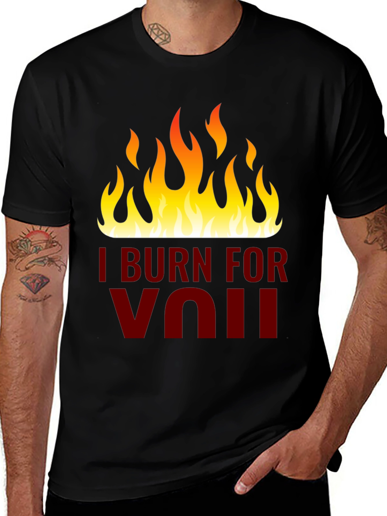 Variant 29 of I Burn For You Black Graphic Tee