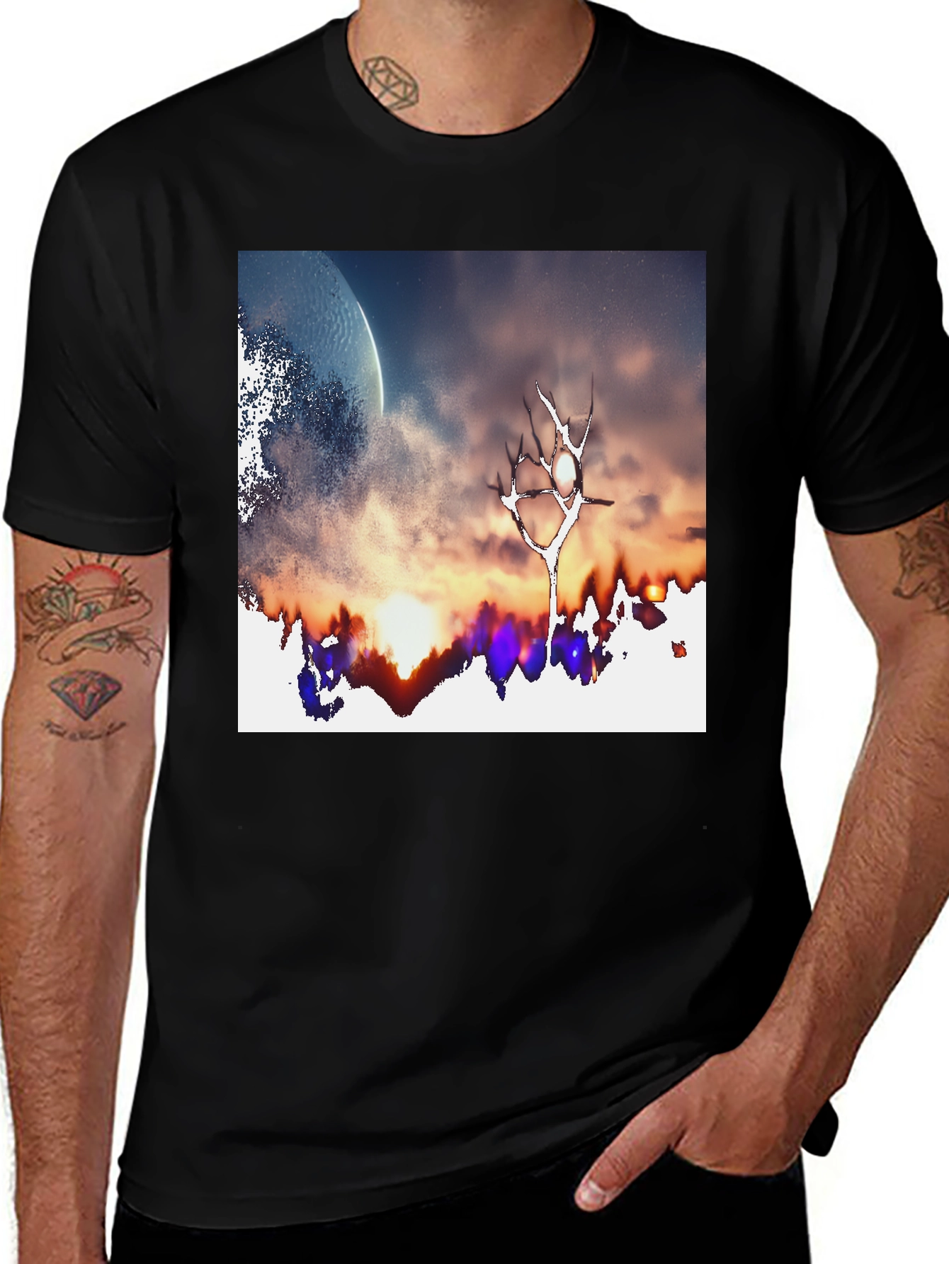 Variant 19 of Artistic Surreal Landscape Graphic Tee