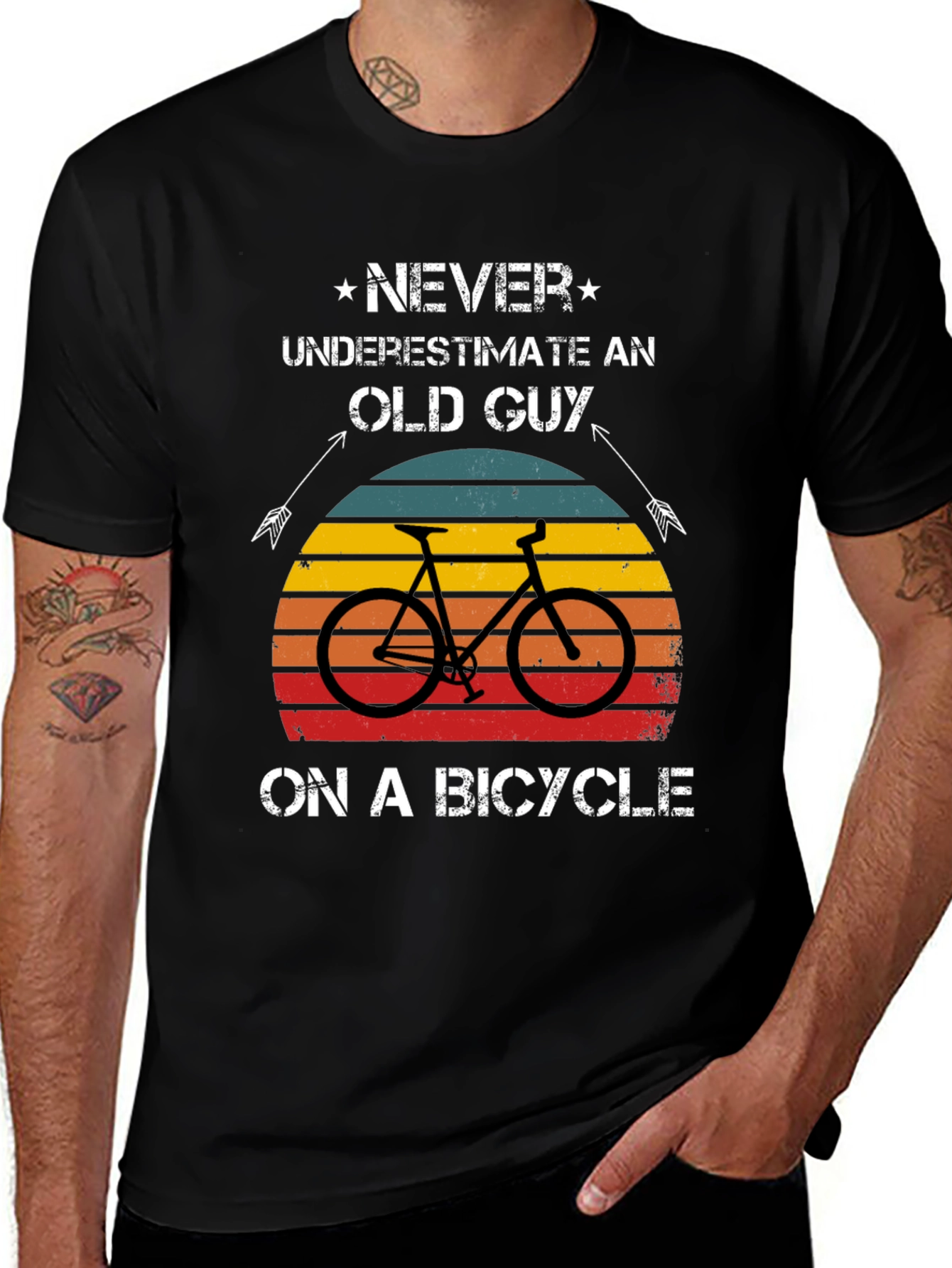 Funny Old Guy Bicycle T-Shirt