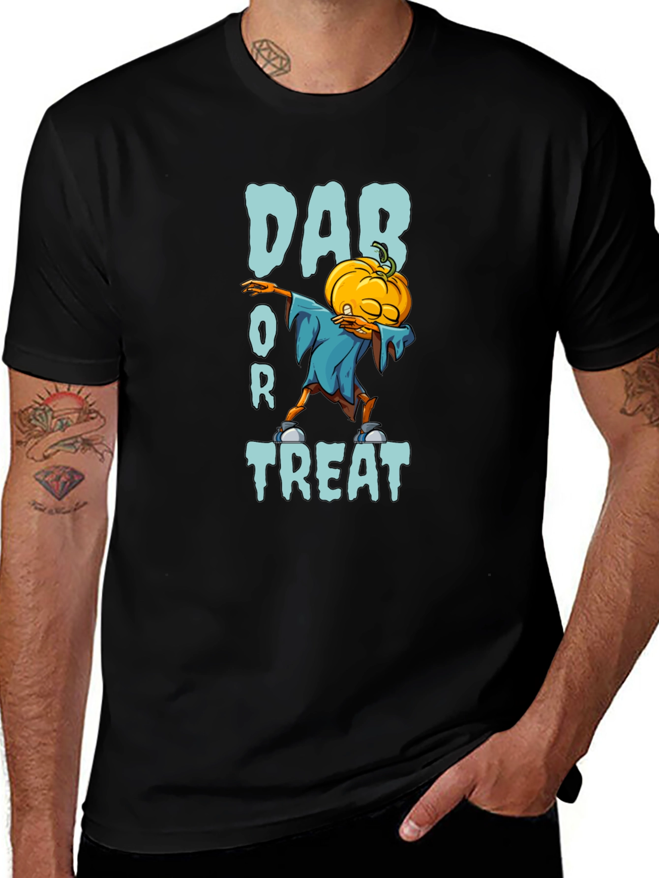 Dab or Treat Halloween T-Shirt Pumpkin Design