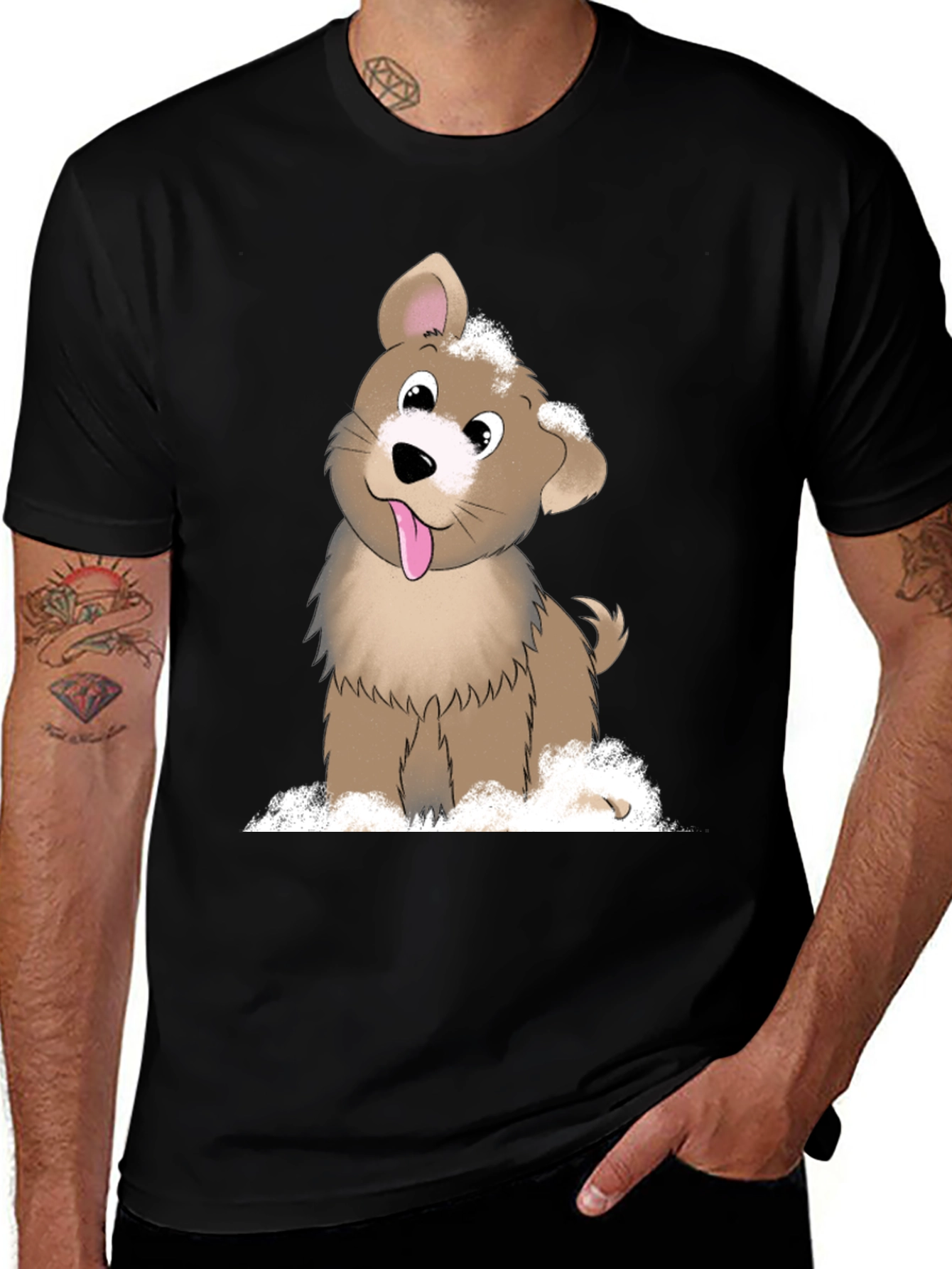 Variant 11 of Cute Dog Cartoon T-Shirt
